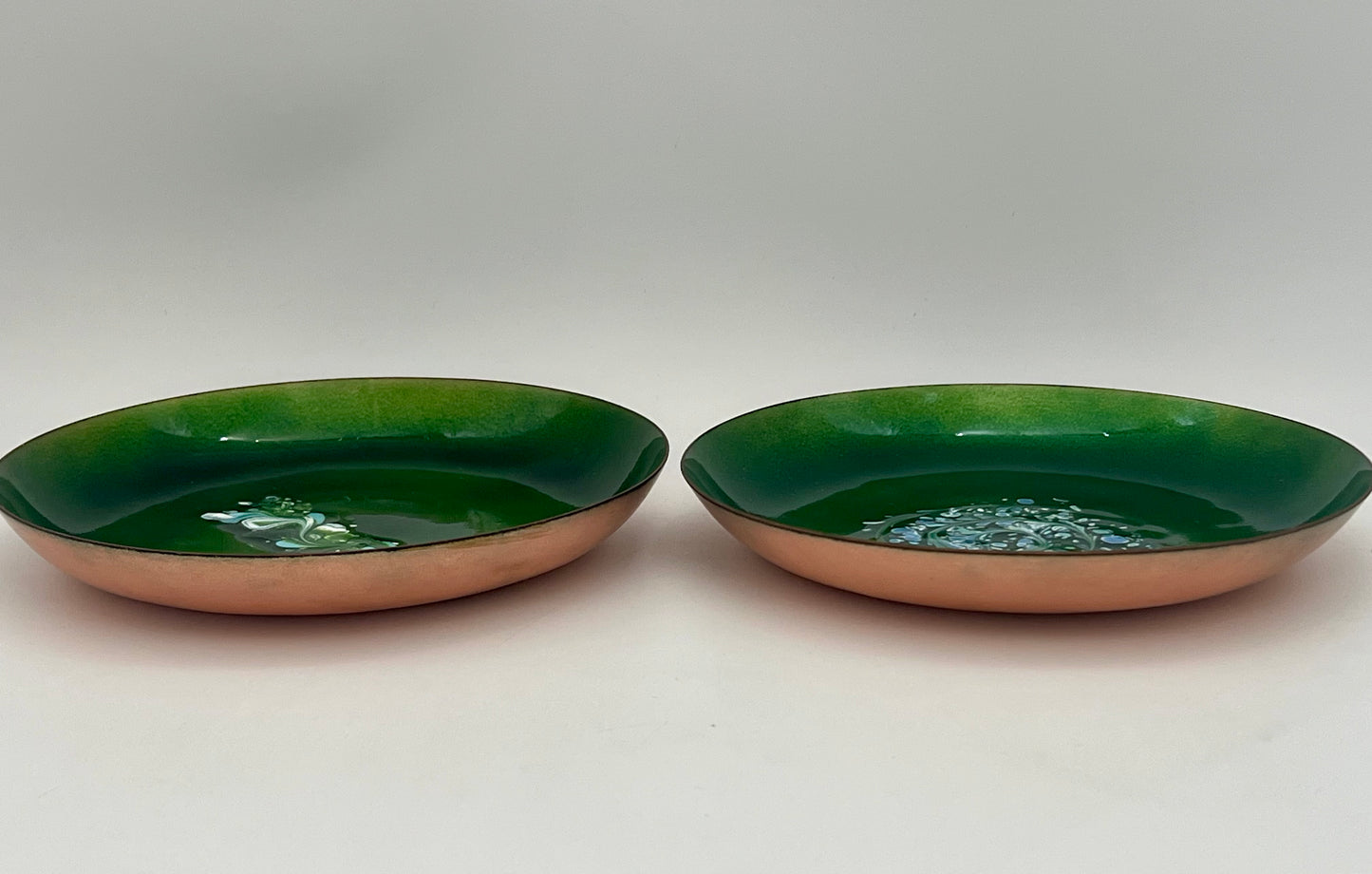PAIR OF MIDCENTURY SIGNED STATHAM COPPER ART PLATES