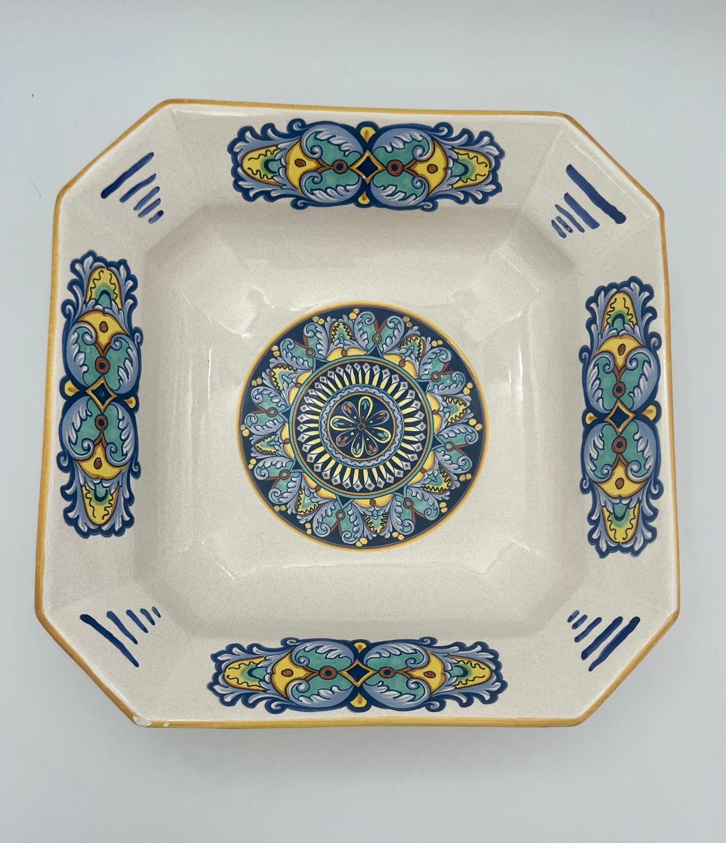 VINTAGE ITALIAN CERAMIC NOVA DERUTA PASTA SERVING BOWL