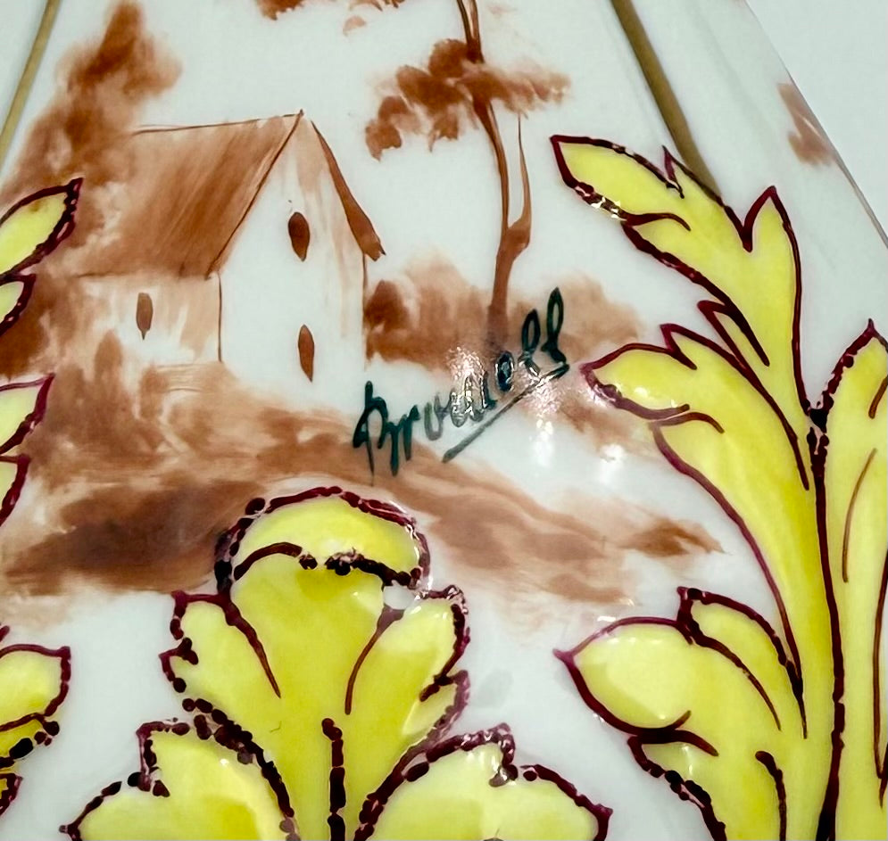 Rare Antique Hand Painted Victorian French Cologne Bottles