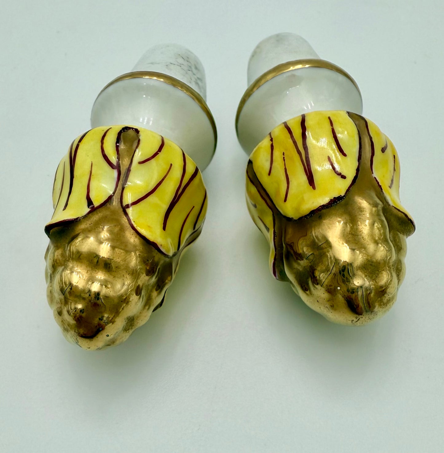 Rare Antique Hand Painted Victorian French Cologne Bottles