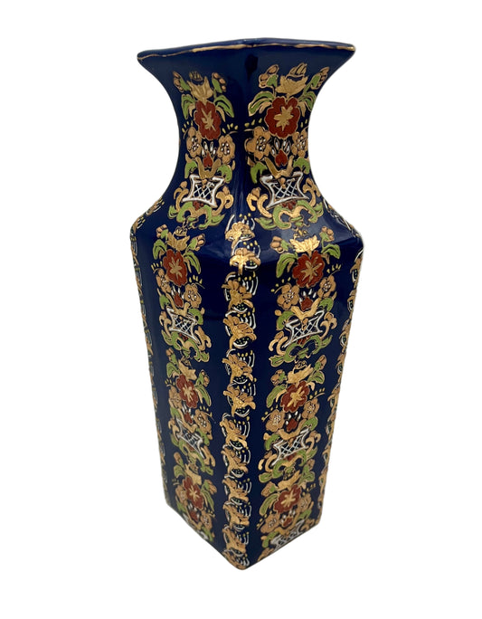 VINTAGE TALL CHINOISERIE VASE