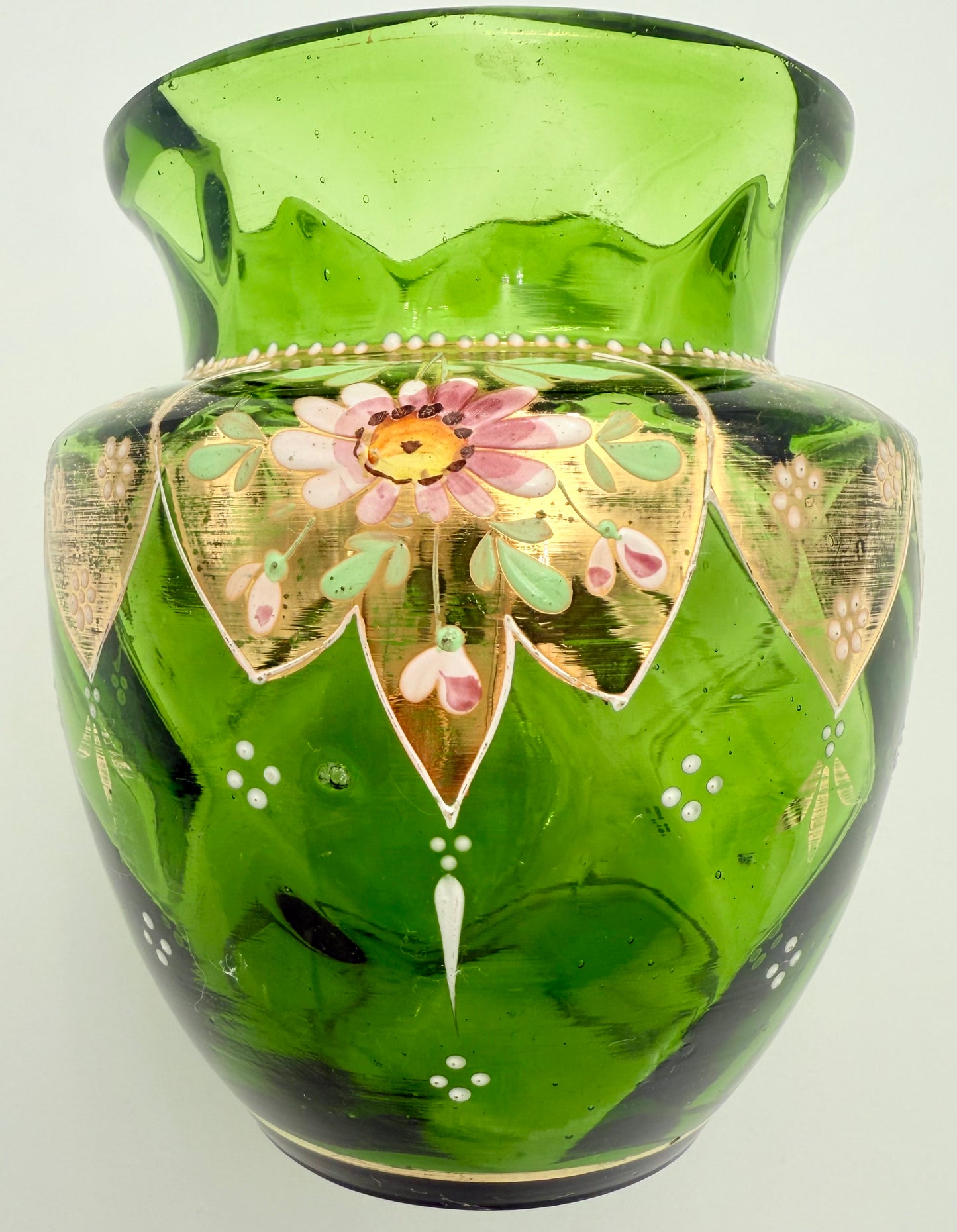 ANTIQUE MOSER BOHEMIAN ART GLASS VASE, CIRCA LATE 1800s-EARLY 1900s
