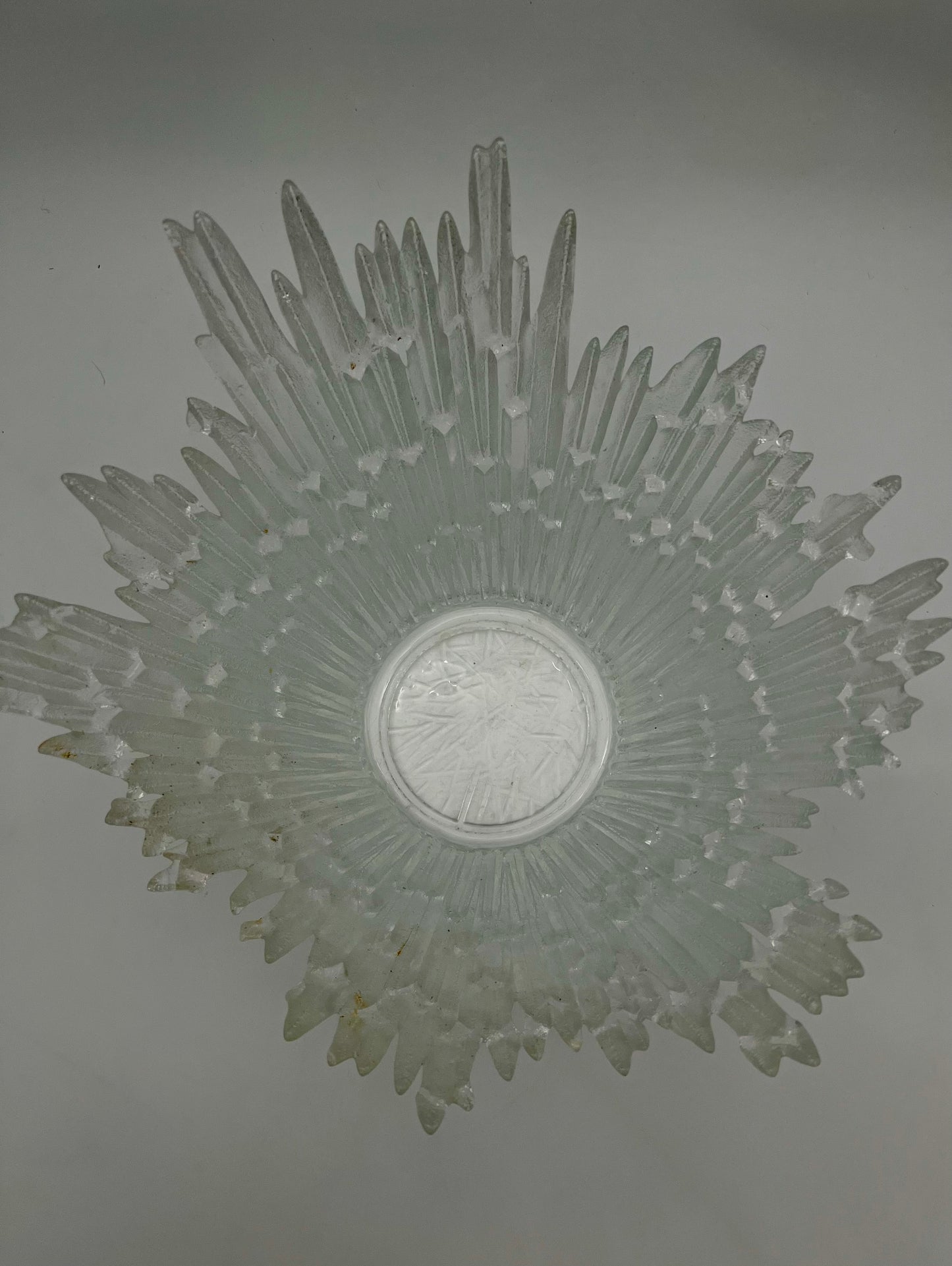 MID CENTURY ART GLASS BOWL "NORTHERN LIGHT" MADE IN FINLAND