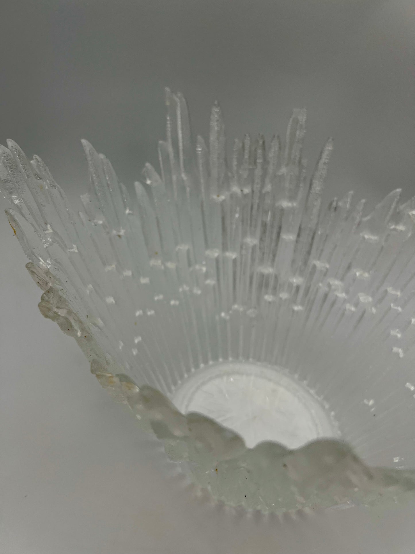 MID CENTURY ART GLASS BOWL "NORTHERN LIGHT" MADE IN FINLAND