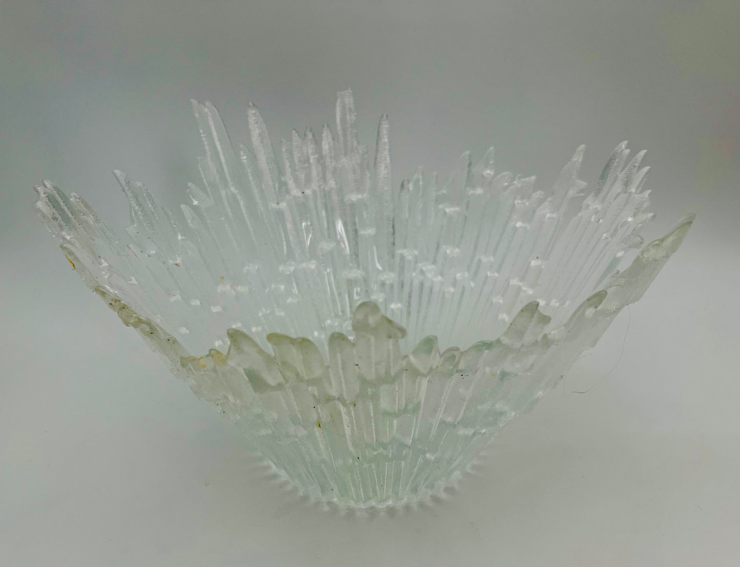 MID CENTURY ART GLASS BOWL "NORTHERN LIGHT" MADE IN FINLAND