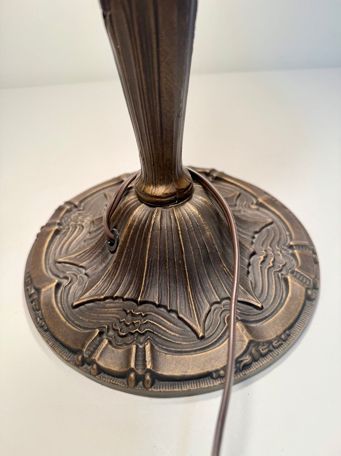 Vintage "Birds of Paradise" Art Nouveau Style Table Lamp