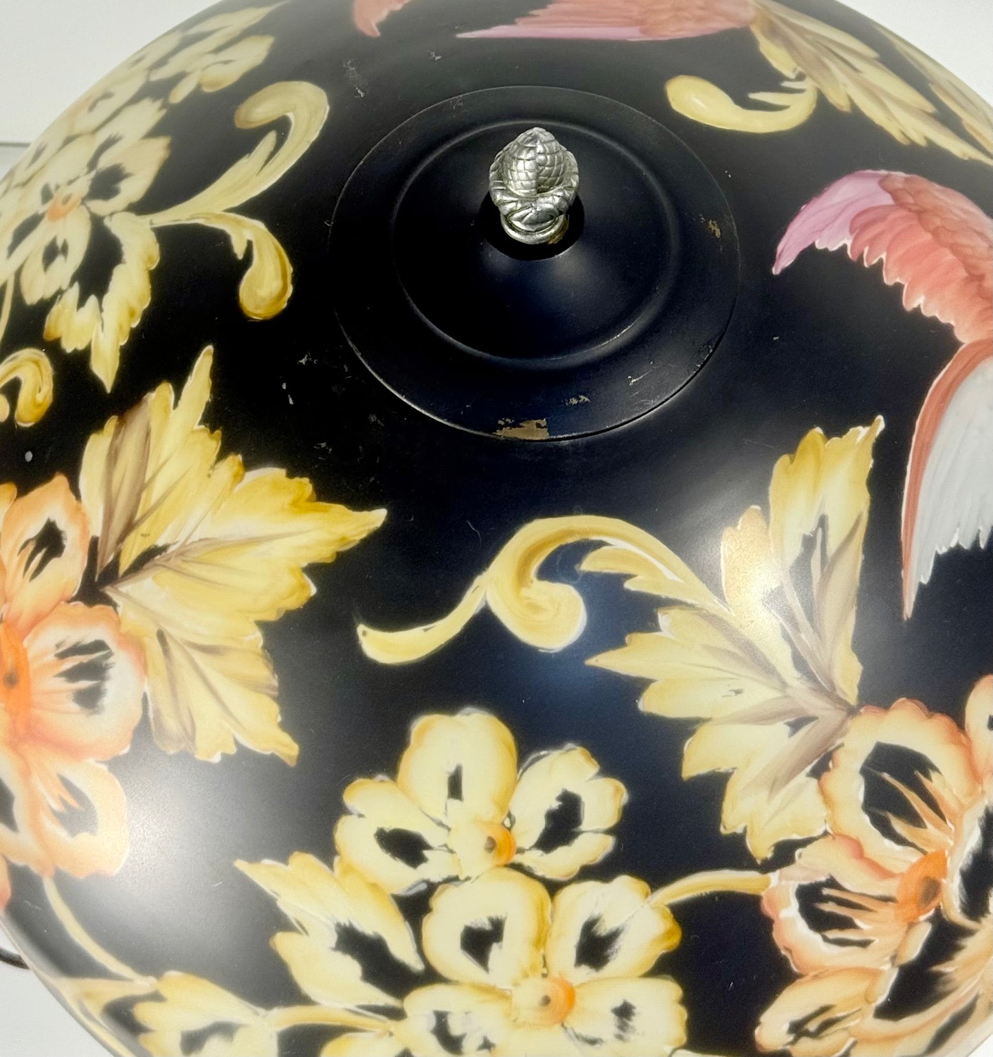 Vintage "Birds of Paradise" Art Nouveau Style Table Lamp