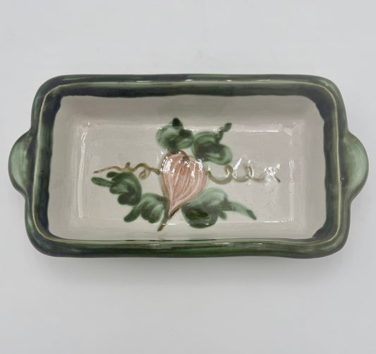 1950s VINTAGE JOHN B. TAYLOR HARVEST PATTERN CERAMIC BAKING DISH