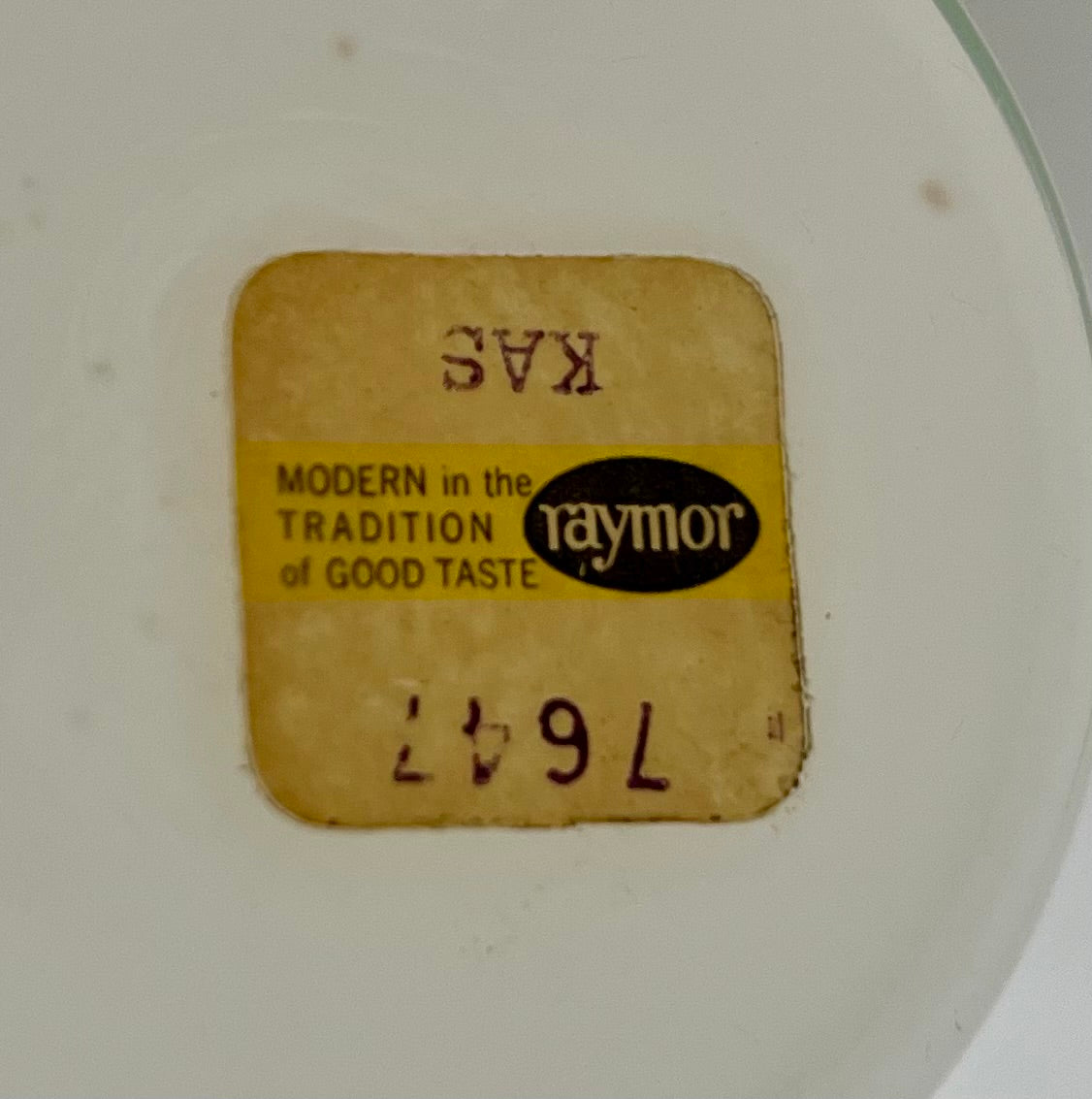 RAYMOR MODERN IN THE TRADITION OF GOOD TASTE OPAL WHITE DANISH GLASS WINE DECANTER