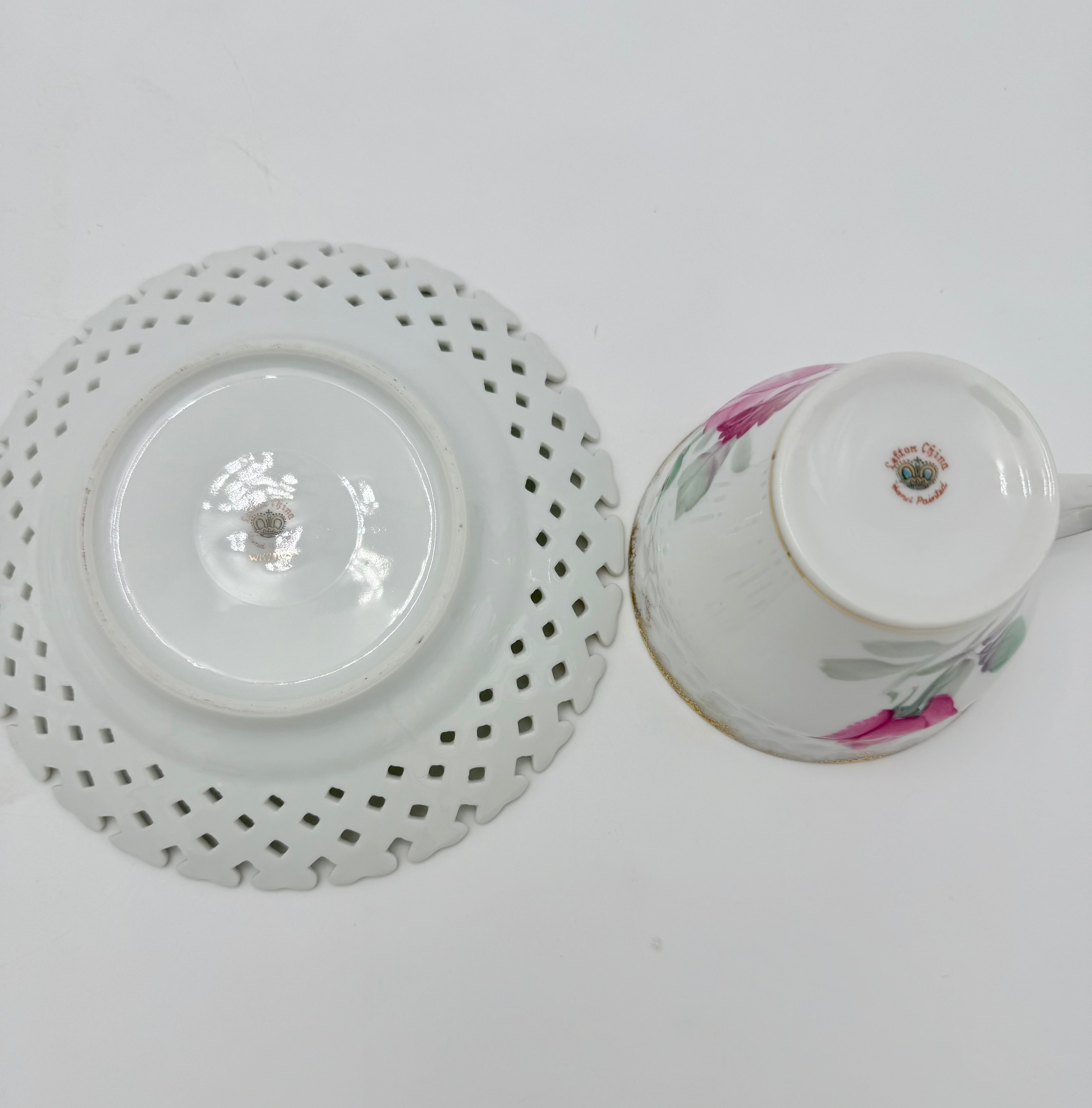 VINTAGE ECLECTIC WHIMSY CURATED TEACUP & SAUCER SET — LEFTON • ROYAL HALSEY • ROYAL GRAFTON • ROYAL ALBERT