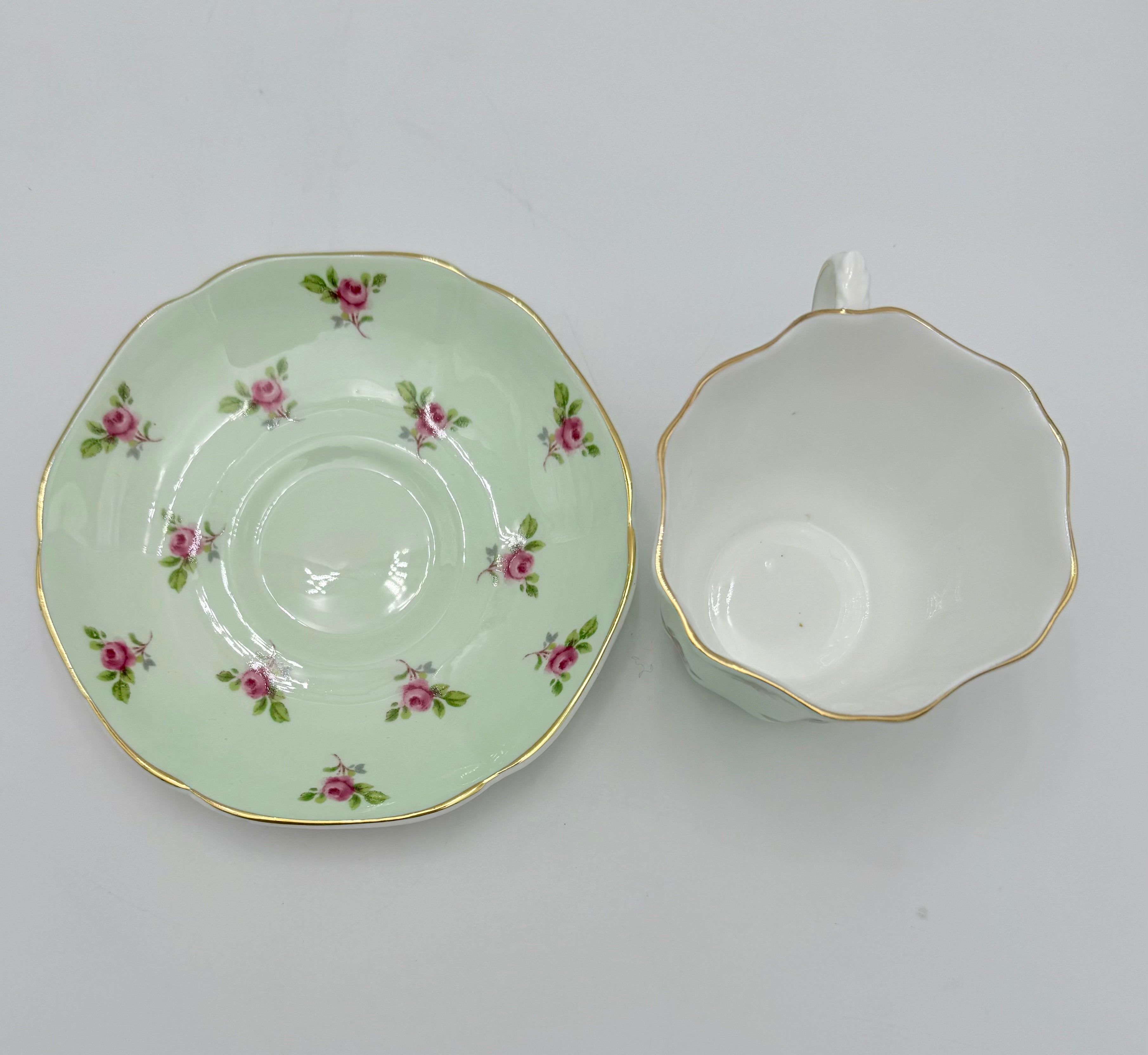 VINTAGE ECLECTIC WHIMSY CURATED TEACUP & SAUCER SET — LEFTON • ROYAL HALSEY • ROYAL GRAFTON • ROYAL ALBERT