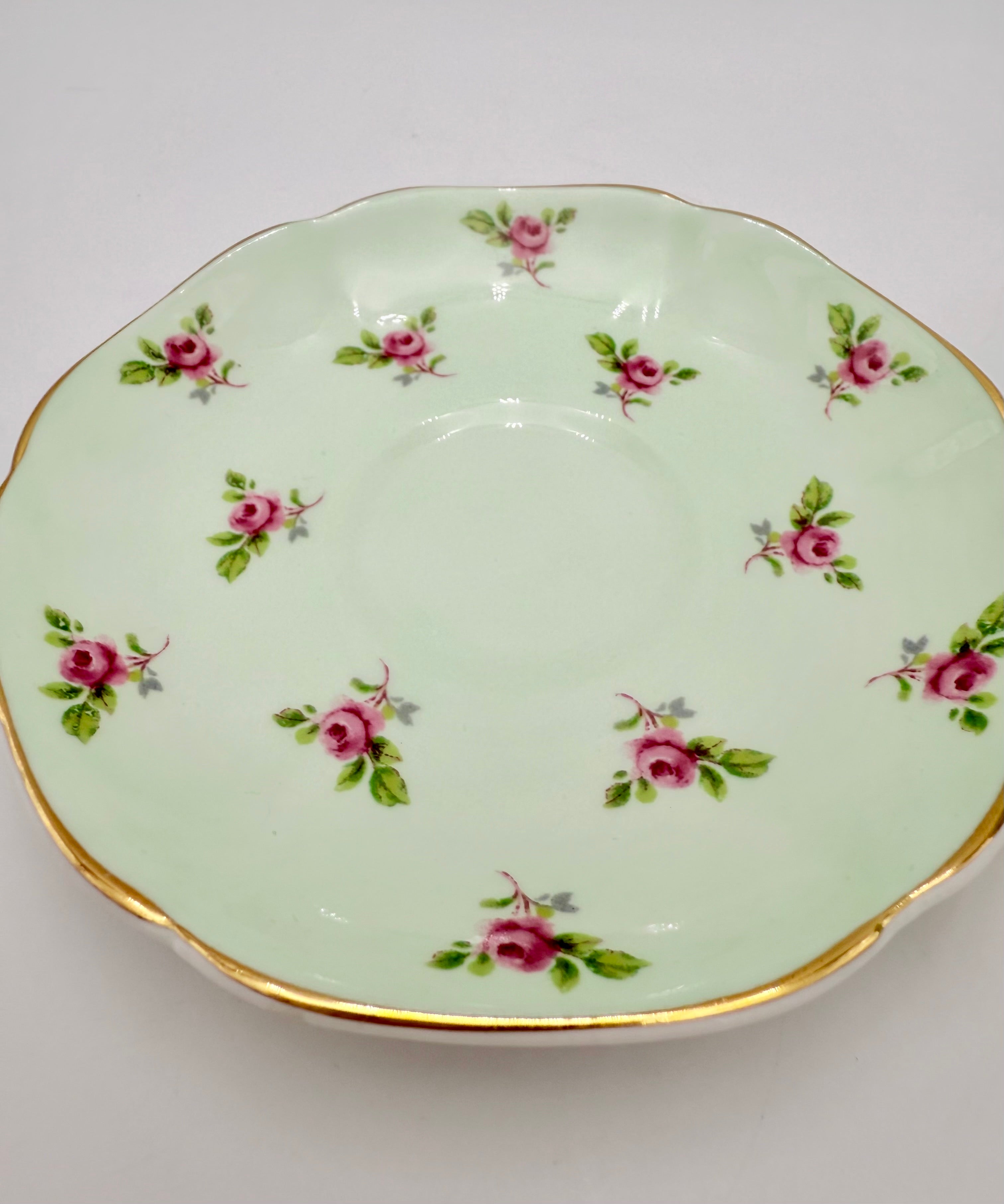 VINTAGE ECLECTIC WHIMSY CURATED TEACUP & SAUCER SET — LEFTON • ROYAL HALSEY • ROYAL GRAFTON • ROYAL ALBERT