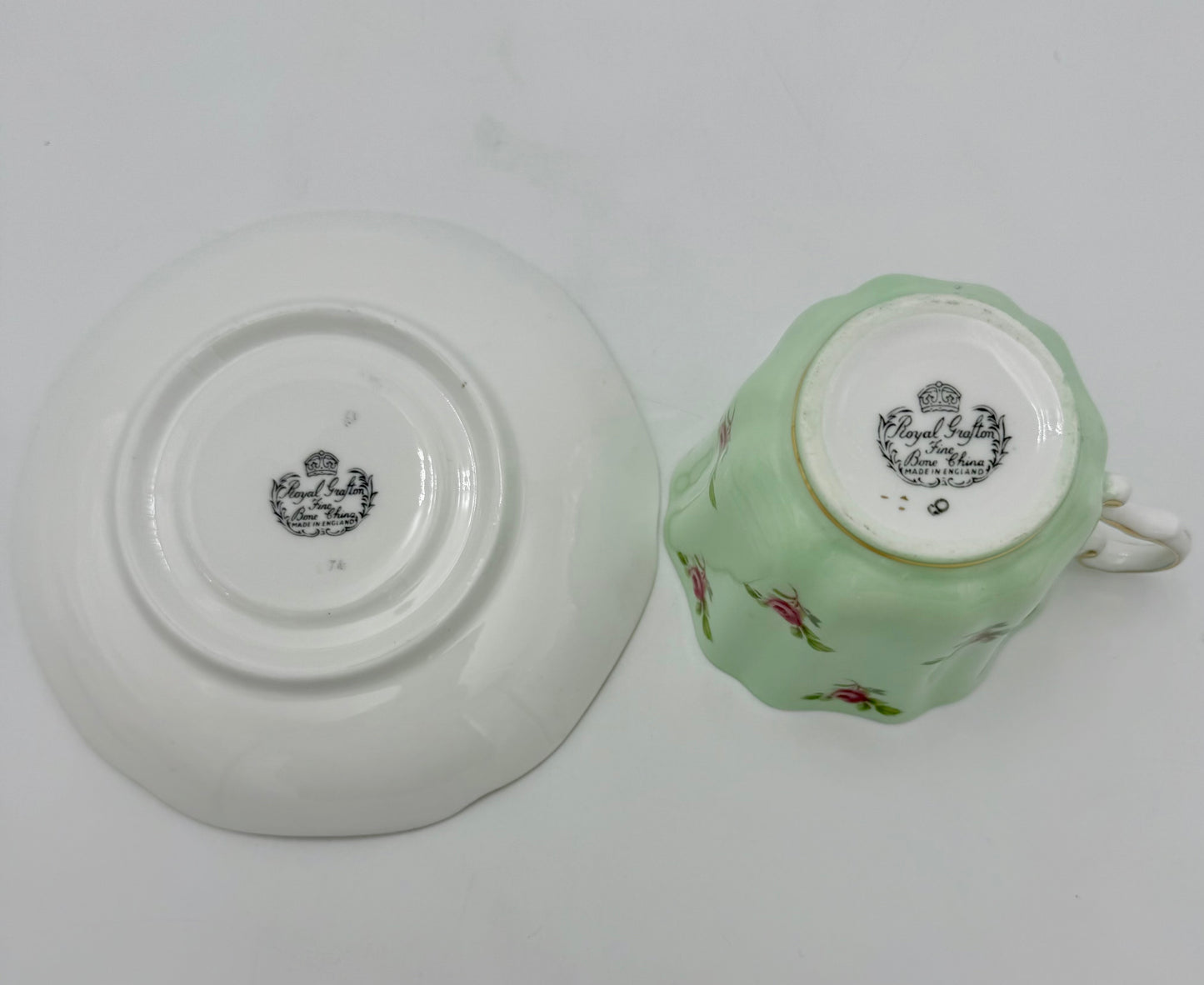 ECLECTIC WHIMSY CURATED SET OF 4 FINE TEACUPS