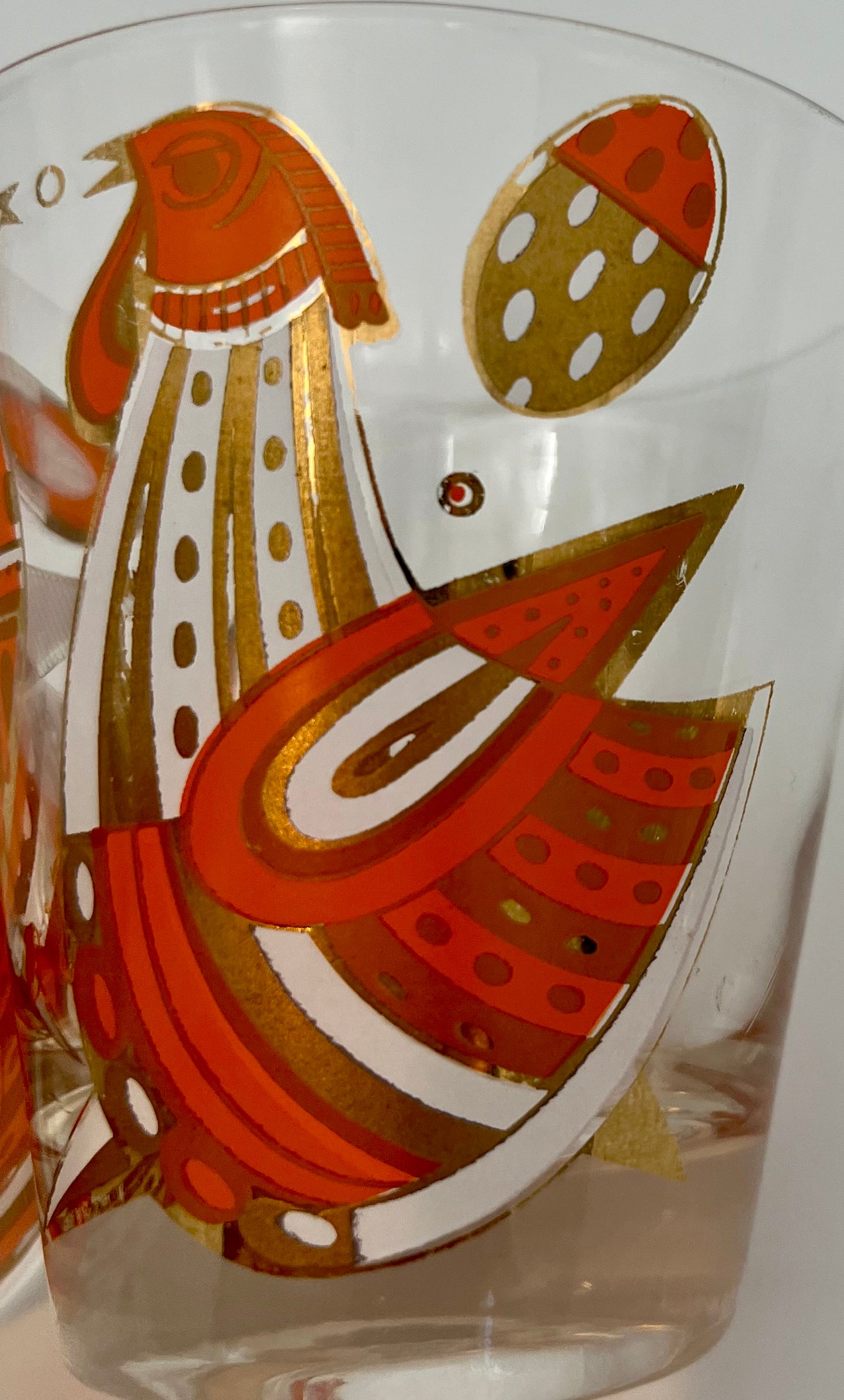 PAIR OF MIDCENTURY GEORGES BRAIRD 22 K COCKTAIL GLASSES