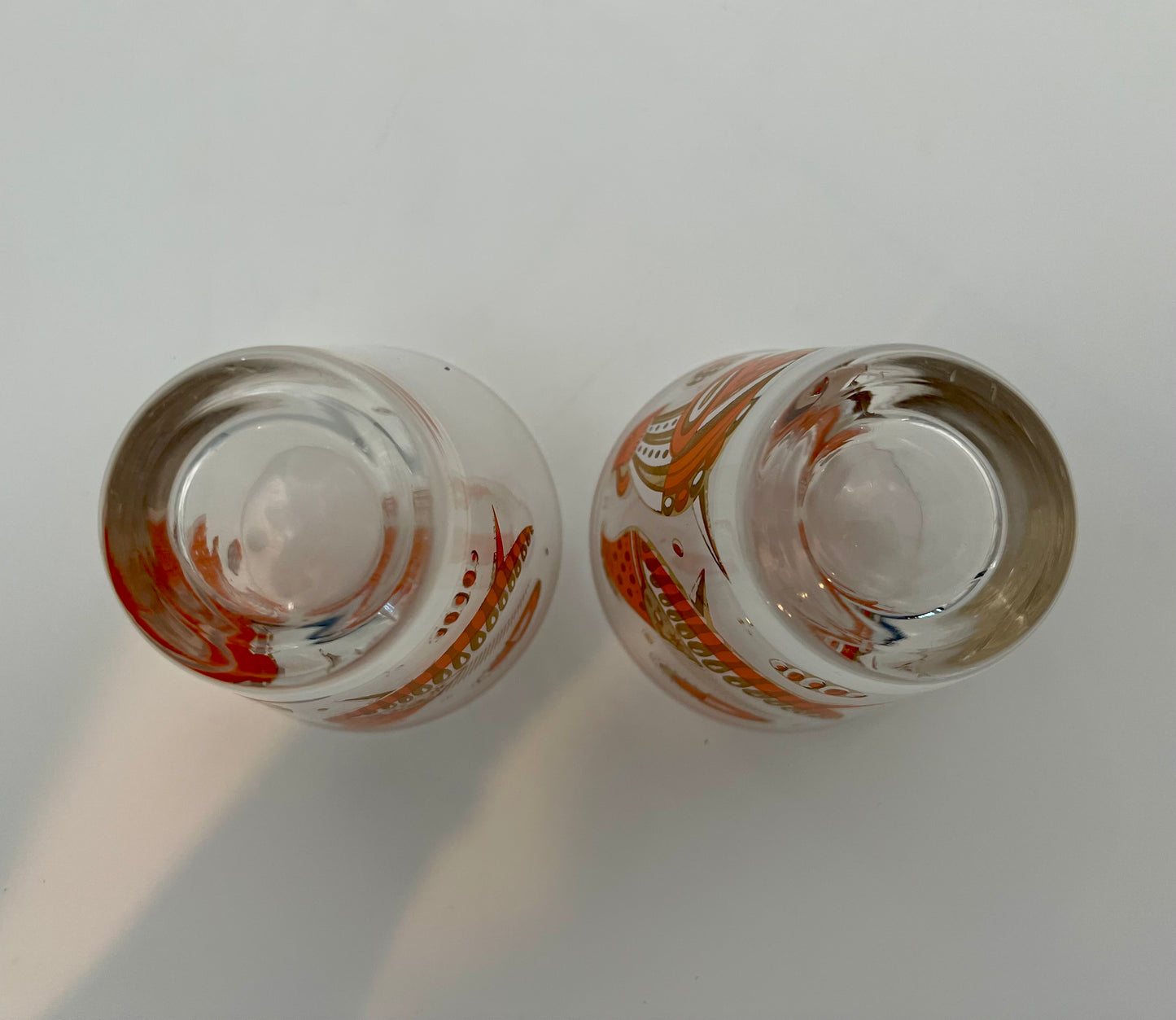 PAIR OF MIDCENTURY GEORGES BRAIRD 22 K COCKTAIL GLASSES
