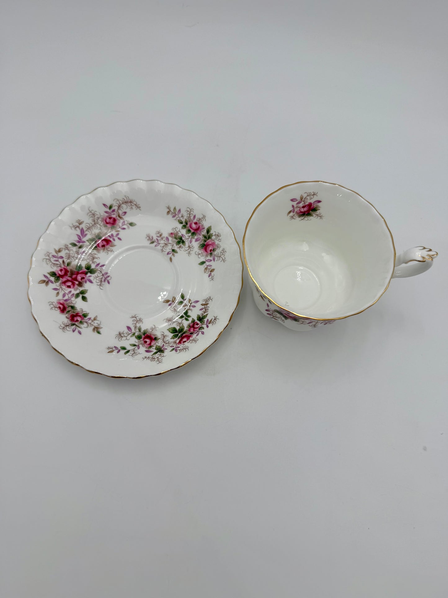 ECLECTIC WHIMSY CURATED SET OF 4 FINE TEACUPS