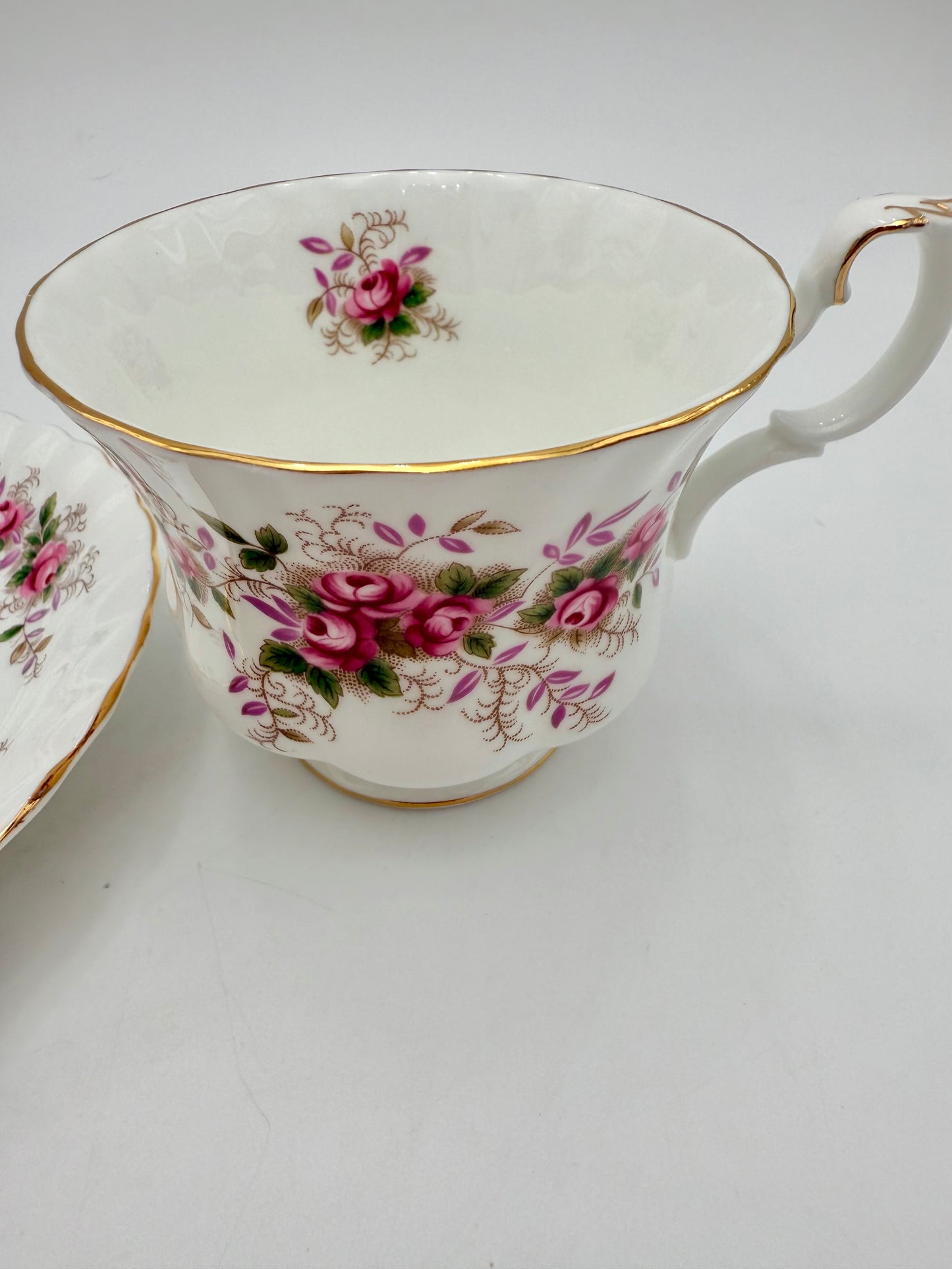 ECLECTIC WHIMSY CURATED SET OF 4 FINE TEACUPS