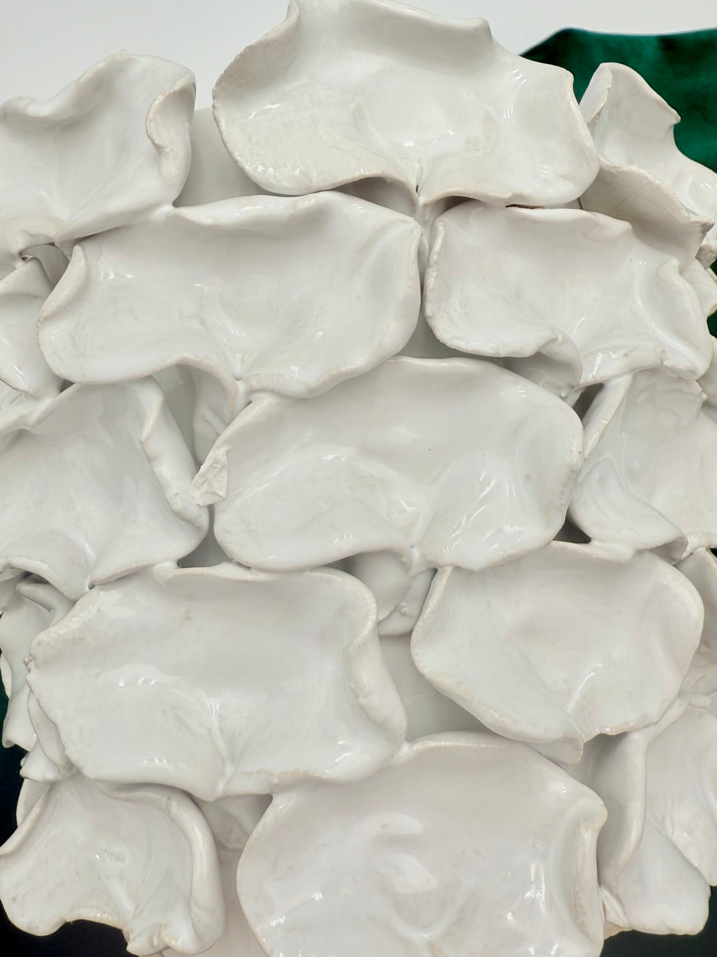 BRIGHT WHITE MANDY CERAMIC PETAL PLANTER POT