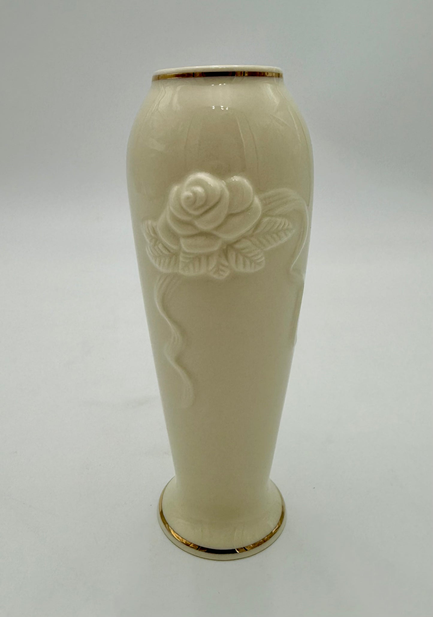 LENOX ROSE BLOSSOM BUD FLOWER IVORY VASE