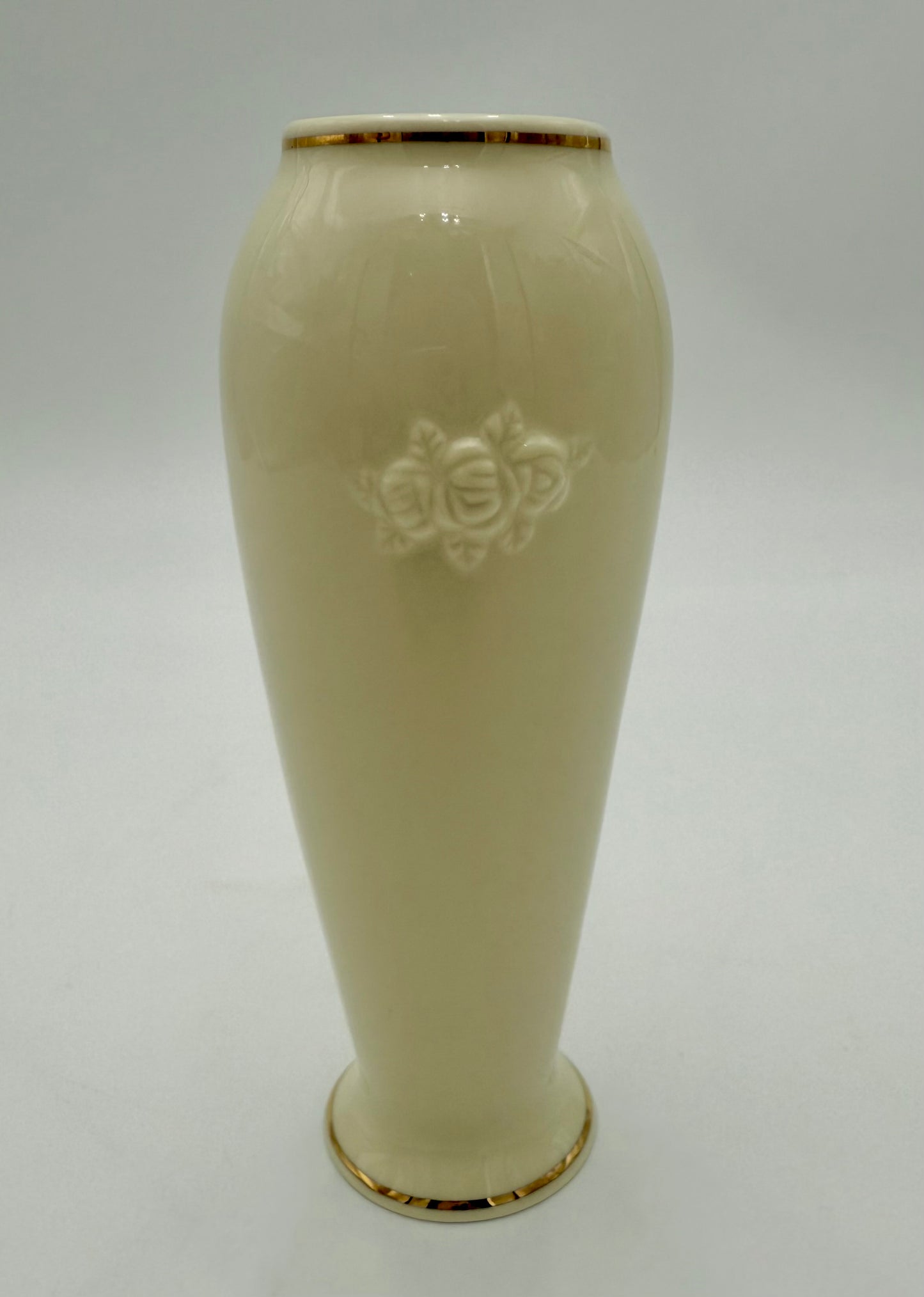 LENOX ROSE BLOSSOM BUD FLOWER IVORY VASE