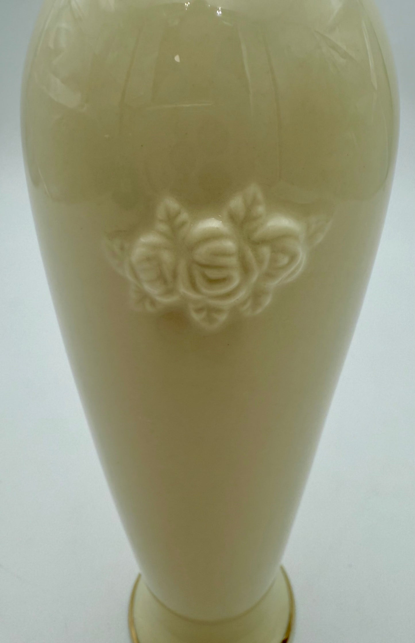 LENOX ROSE BLOSSOM BUD FLOWER IVORY VASE