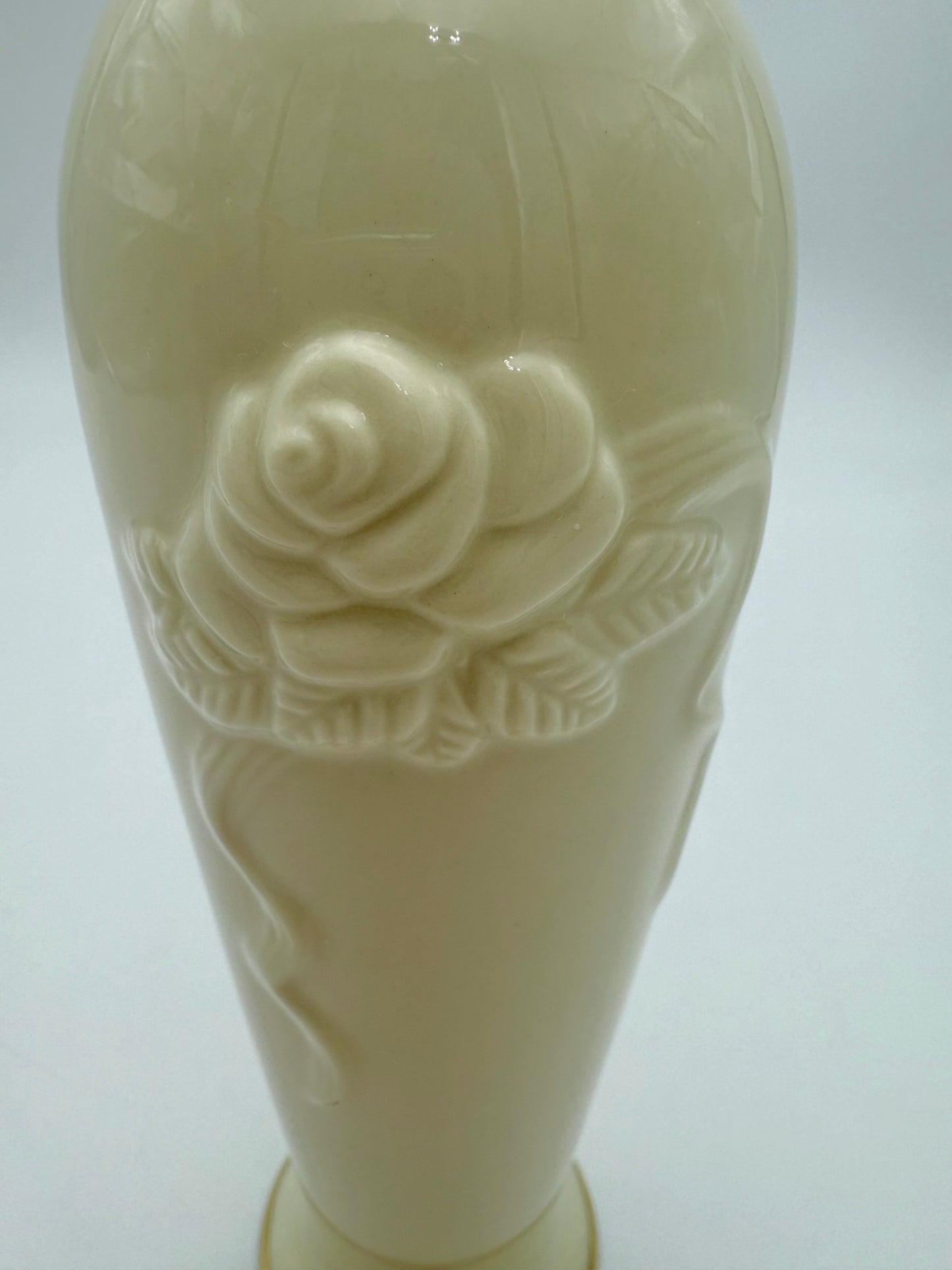 LENOX ROSE BLOSSOM BUD FLOWER IVORY VASE