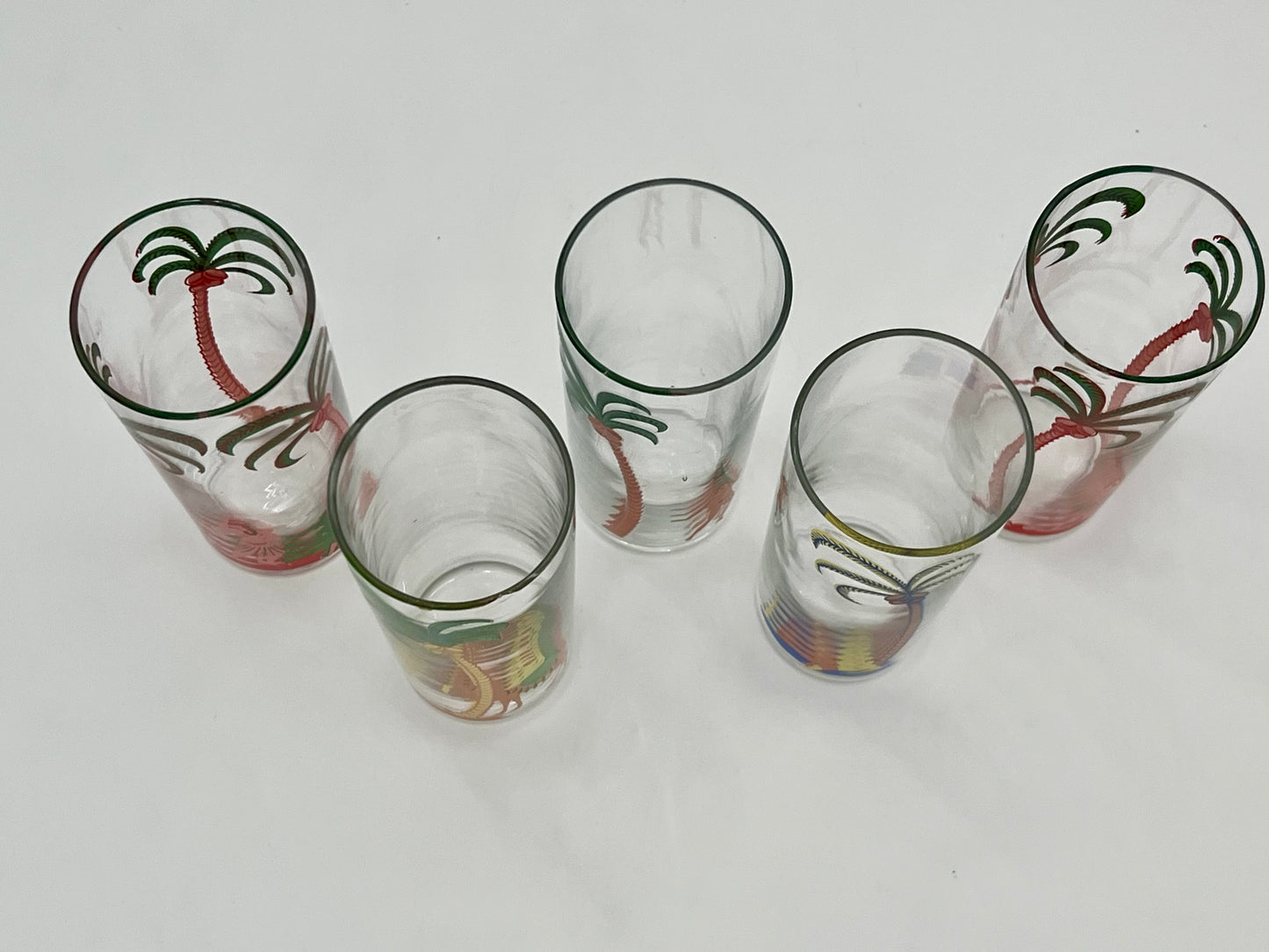 VINTAGE 1950s TIKI BAR LIBBEY HIGHBALL GLASSES, SET OF 5
