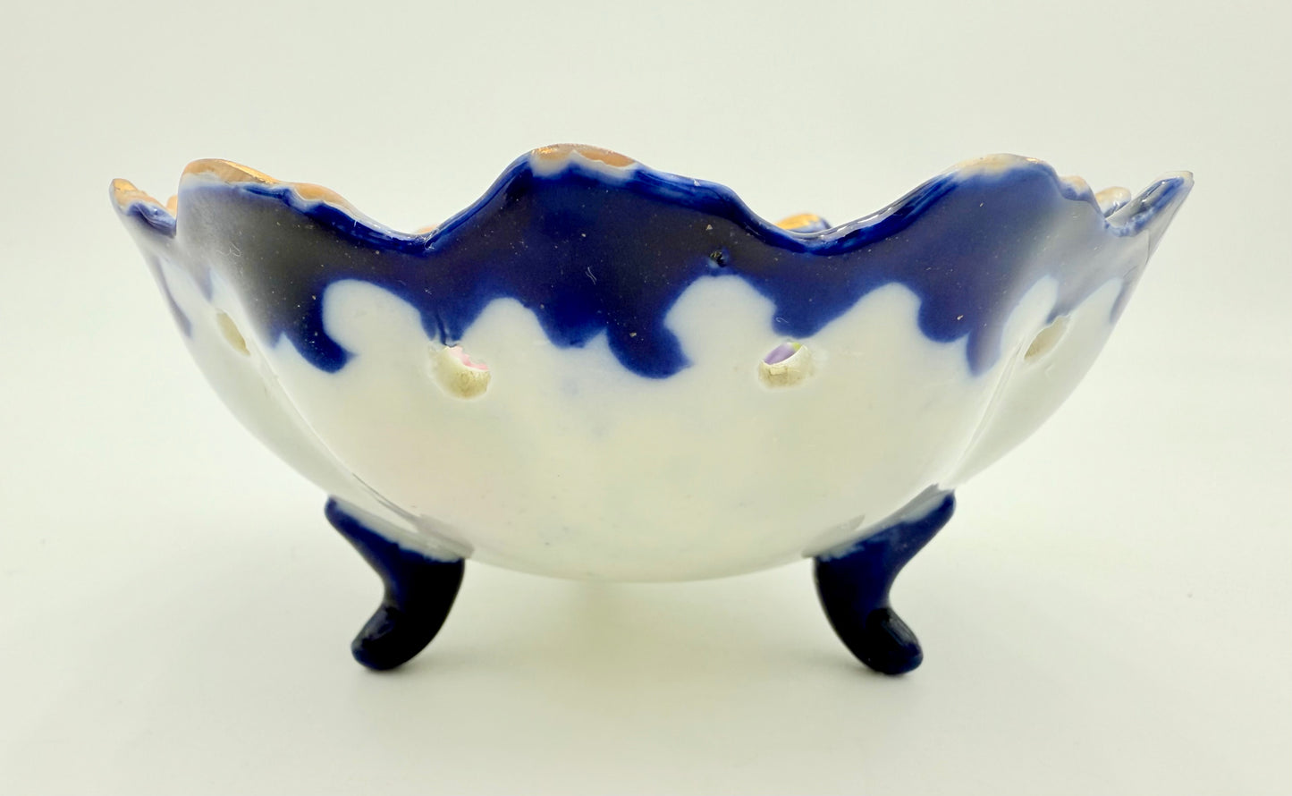 RARE ANTIQUE NIPPON PORCELAIN FOOTED BOWL