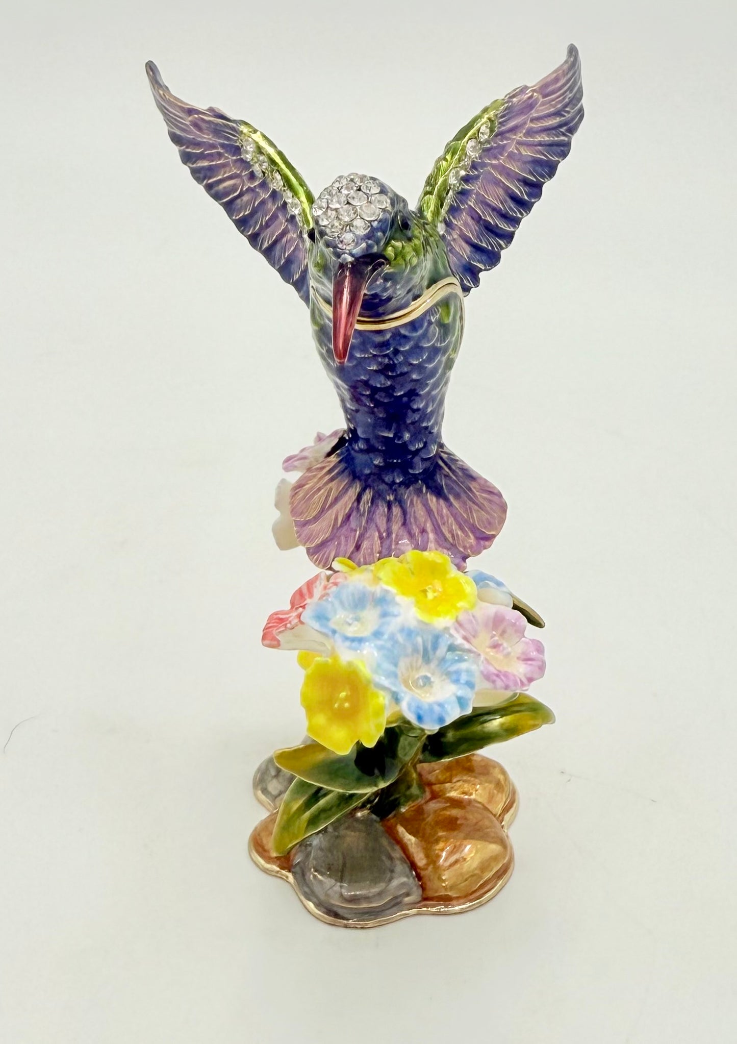 CIEL COLLECTABLES SWAROVSKI CRYSTALS HUMMINGBIRD JEWELRY/TRINKET BOX