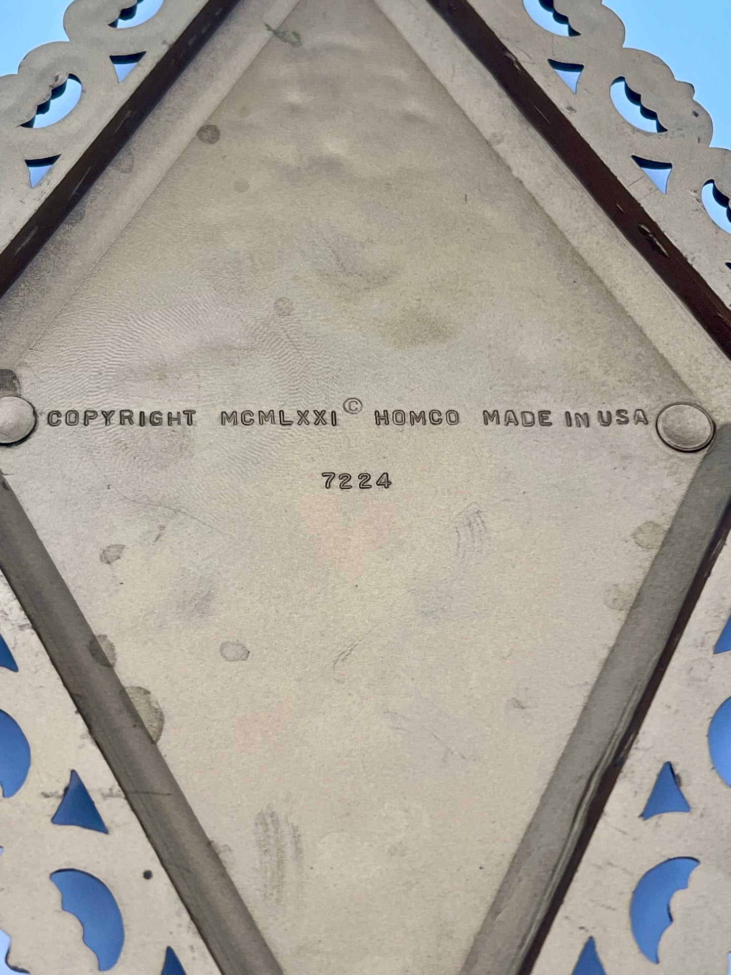 1971 SET OF 3 HOMCO DIAMOND HOLLYWOOD REGENCY WALL DECOR