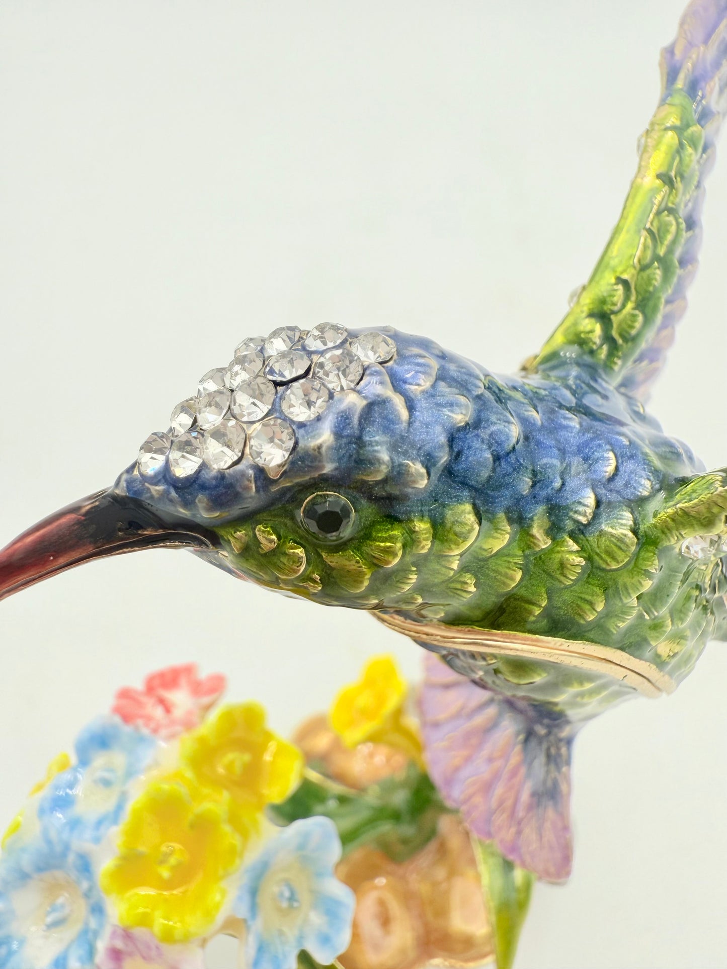 CIEL COLLECTABLES SWAROVSKI CRYSTALS HUMMINGBIRD JEWELRY/TRINKET BOX