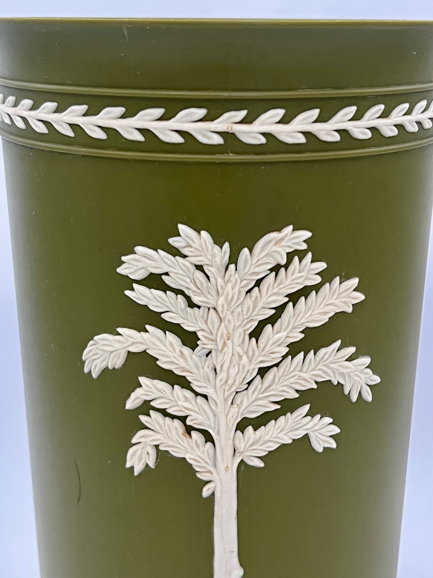 1960s FESCO PLASTIC WEDGEWOOD STYLE WASTEBASKET