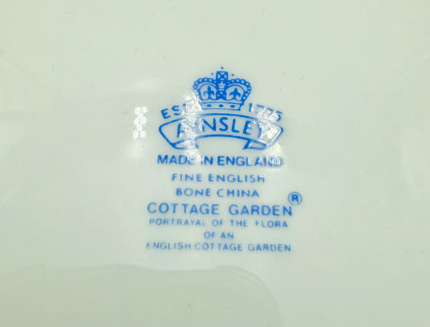 VINTAGE BOHO ANYSLEY COTTAGE GARDEN FINE BONE CHINA SCALLOPED DISH/BOWL