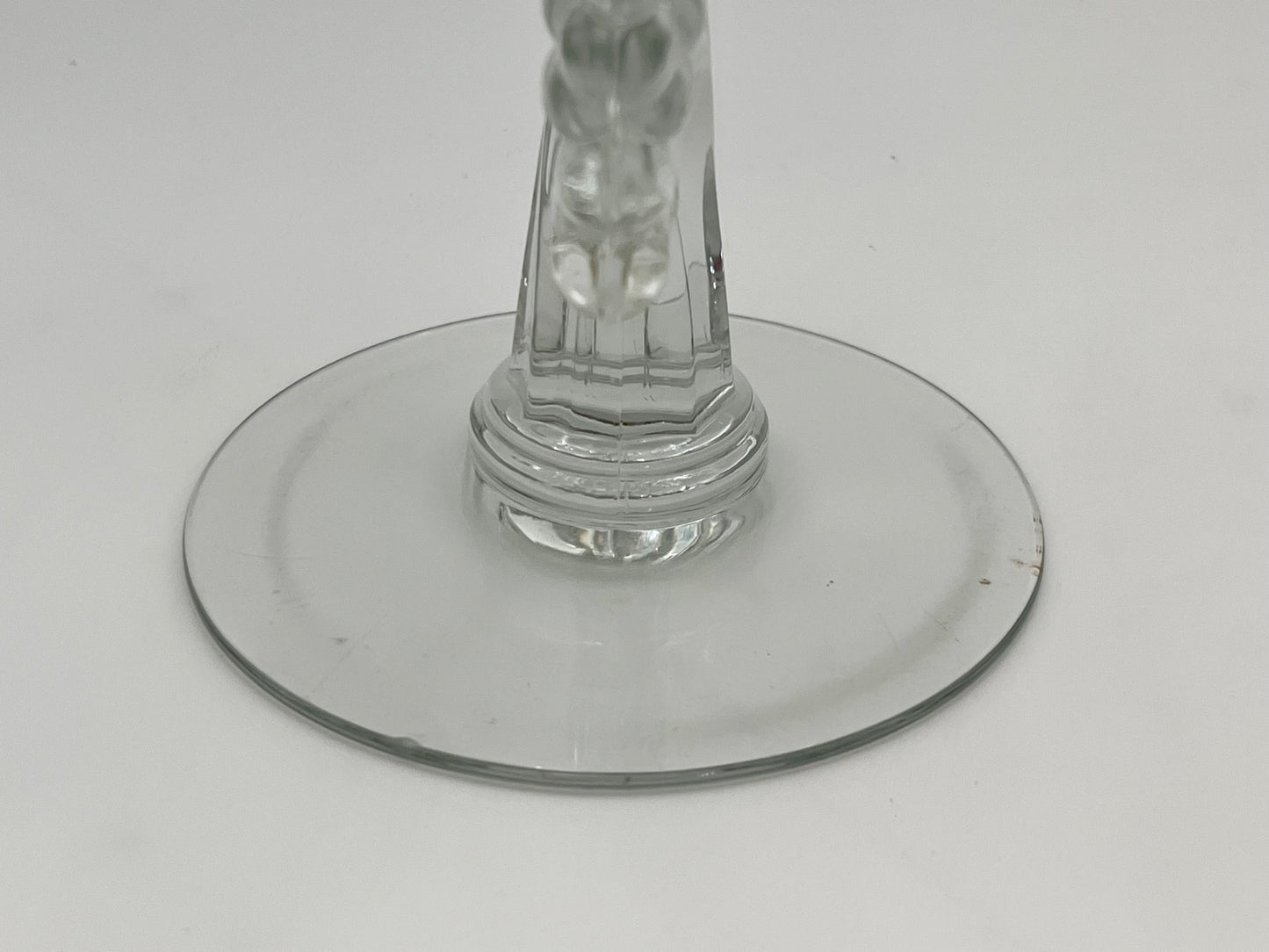 PAIR OF ANTIQUE HEISEY GLASS RARE GRAPE CLUSTER CANDELABRAS, CIRCA 1935