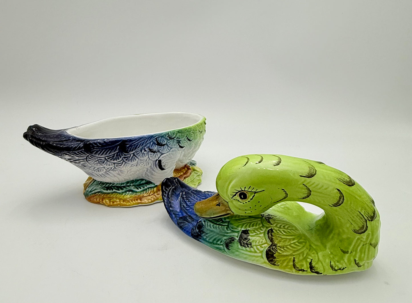 VINTAGE NEIMAN MARCUS ITALIAN HAND PAINTED CERAMIC DUCK