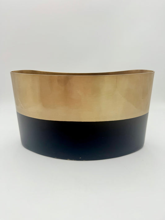 1970s DESIGN GOLD AND BLACK VASE