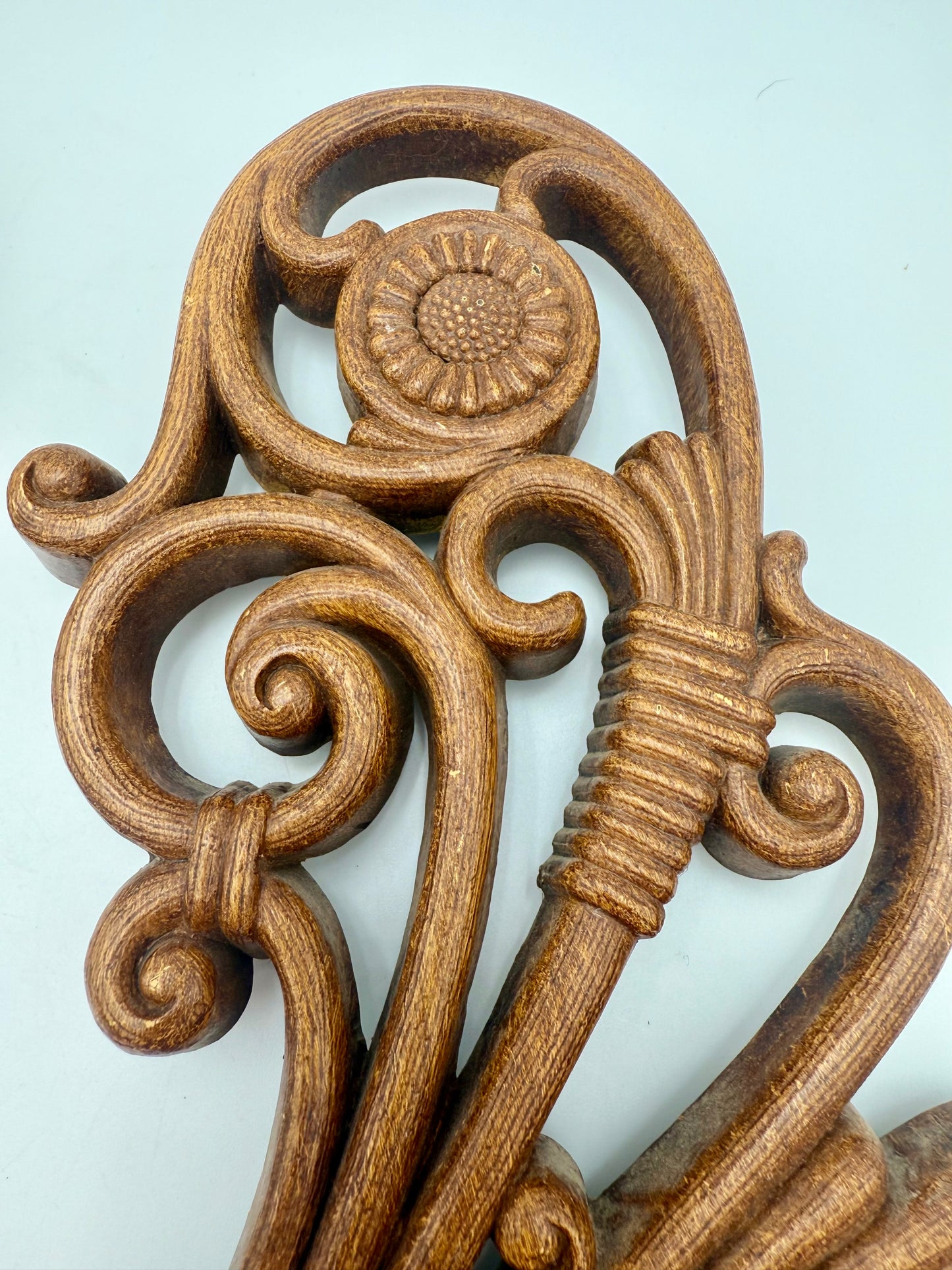 PAIR OF 1978 BOHO FAUX RATTAN WALL CANDLEHOLDER WALL SCONCES