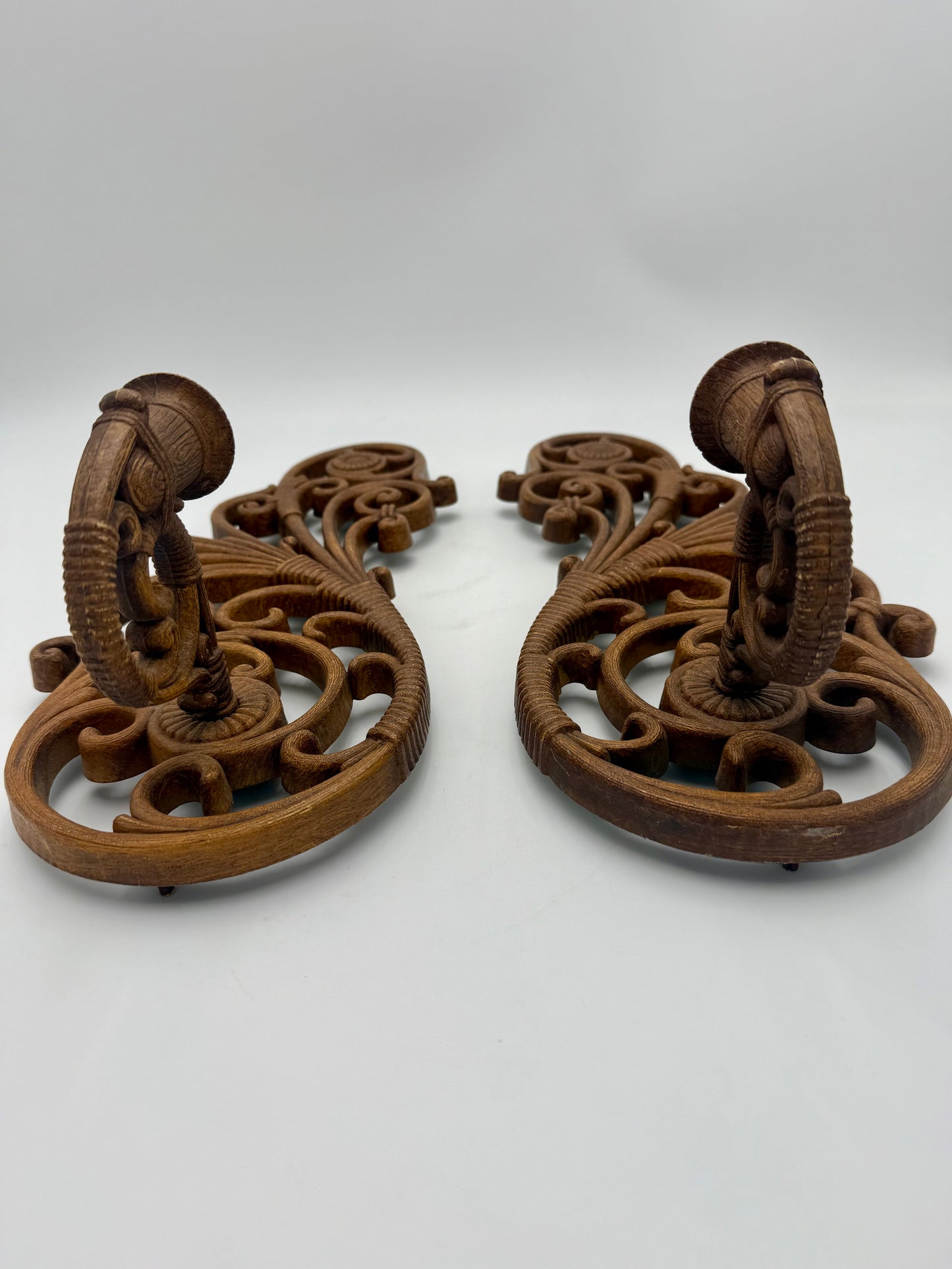 PAIR OF 1978 BOHO FAUX RATTAN WALL CANDLEHOLDER WALL SCONCES
