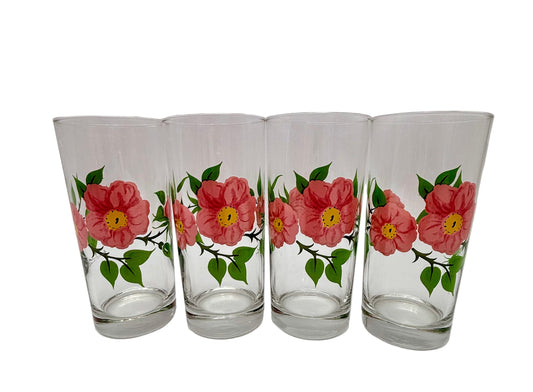 4 VINTAGE DESERT ROSE FRANCISCAN TUMBLERS