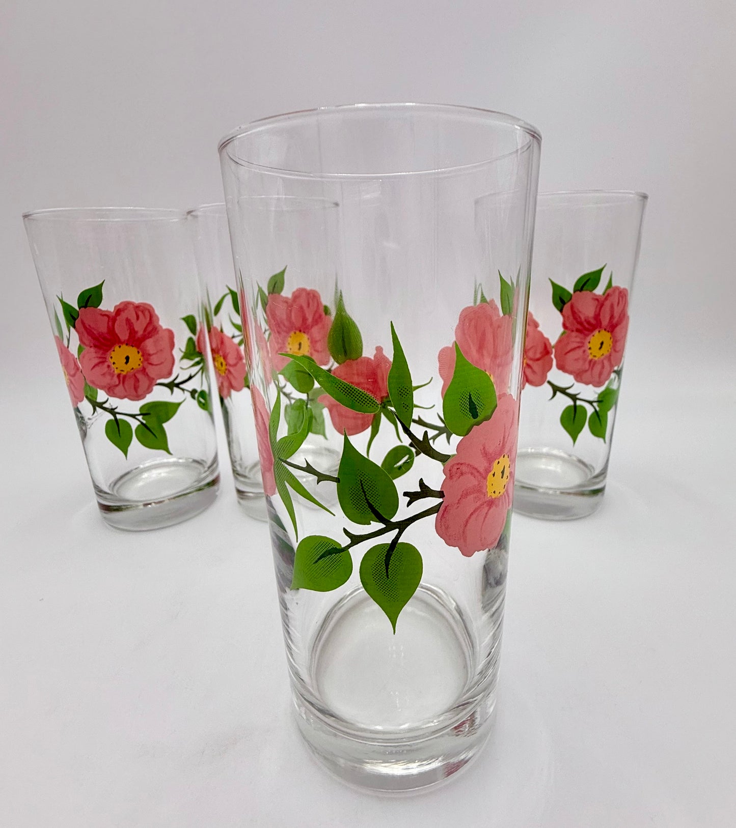 4 VINTAGE DESERT ROSE FRANCISCAN TUMBLERS