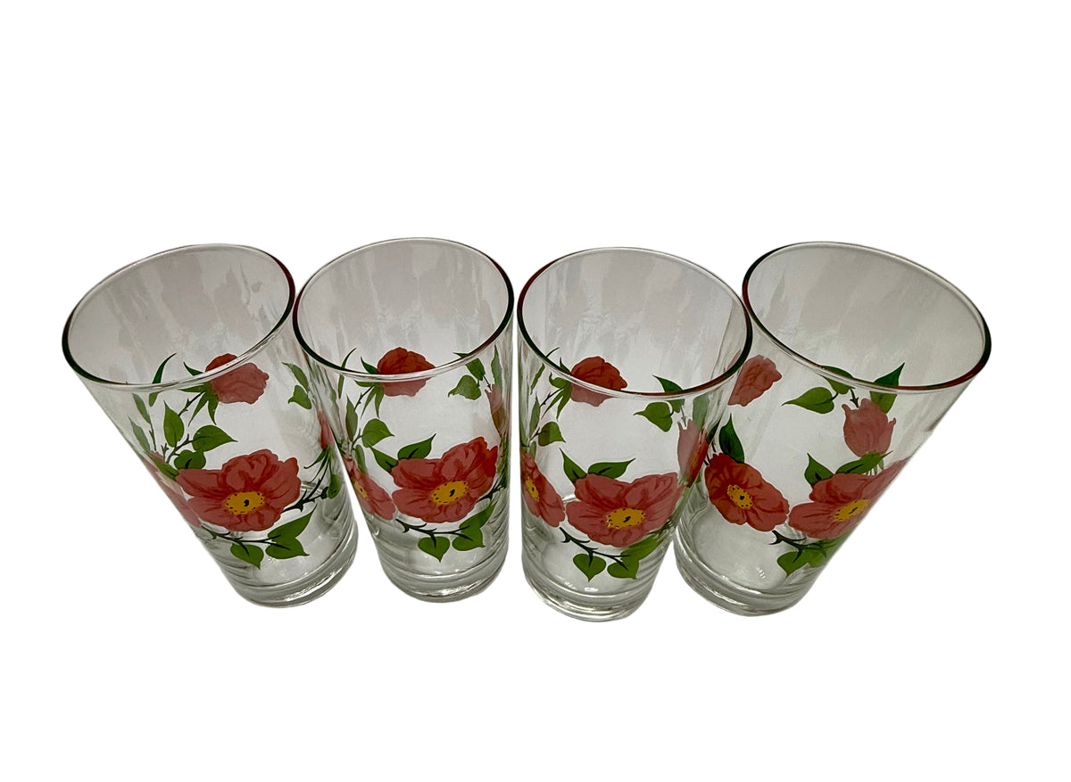 BRAND NEW 4 VINTAGE DESERT ROSE FRANCISCAN TUMBLERS STILL IN BOX
