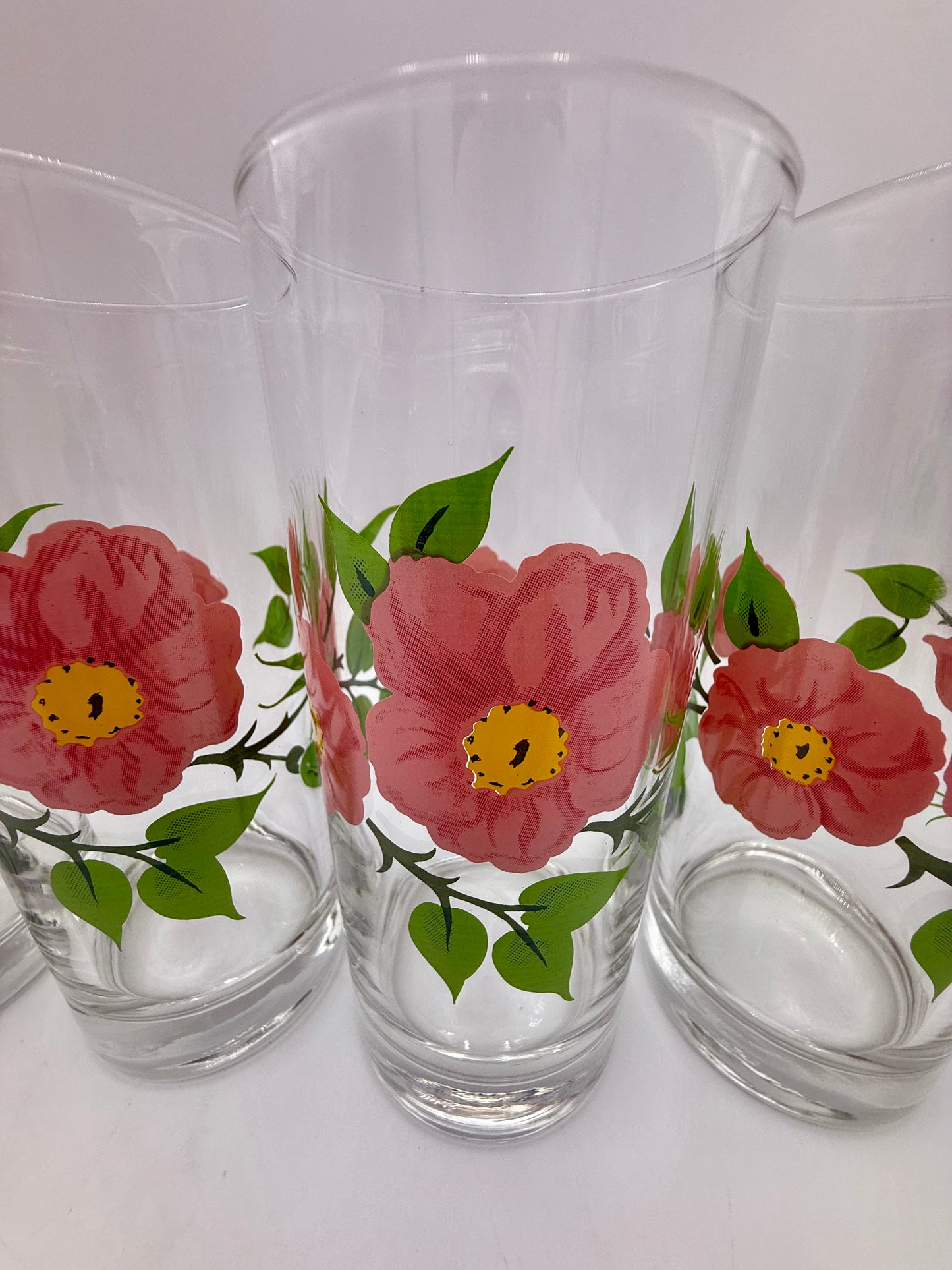 4 VINTAGE DESERT ROSE FRANCISCAN TUMBLERS
