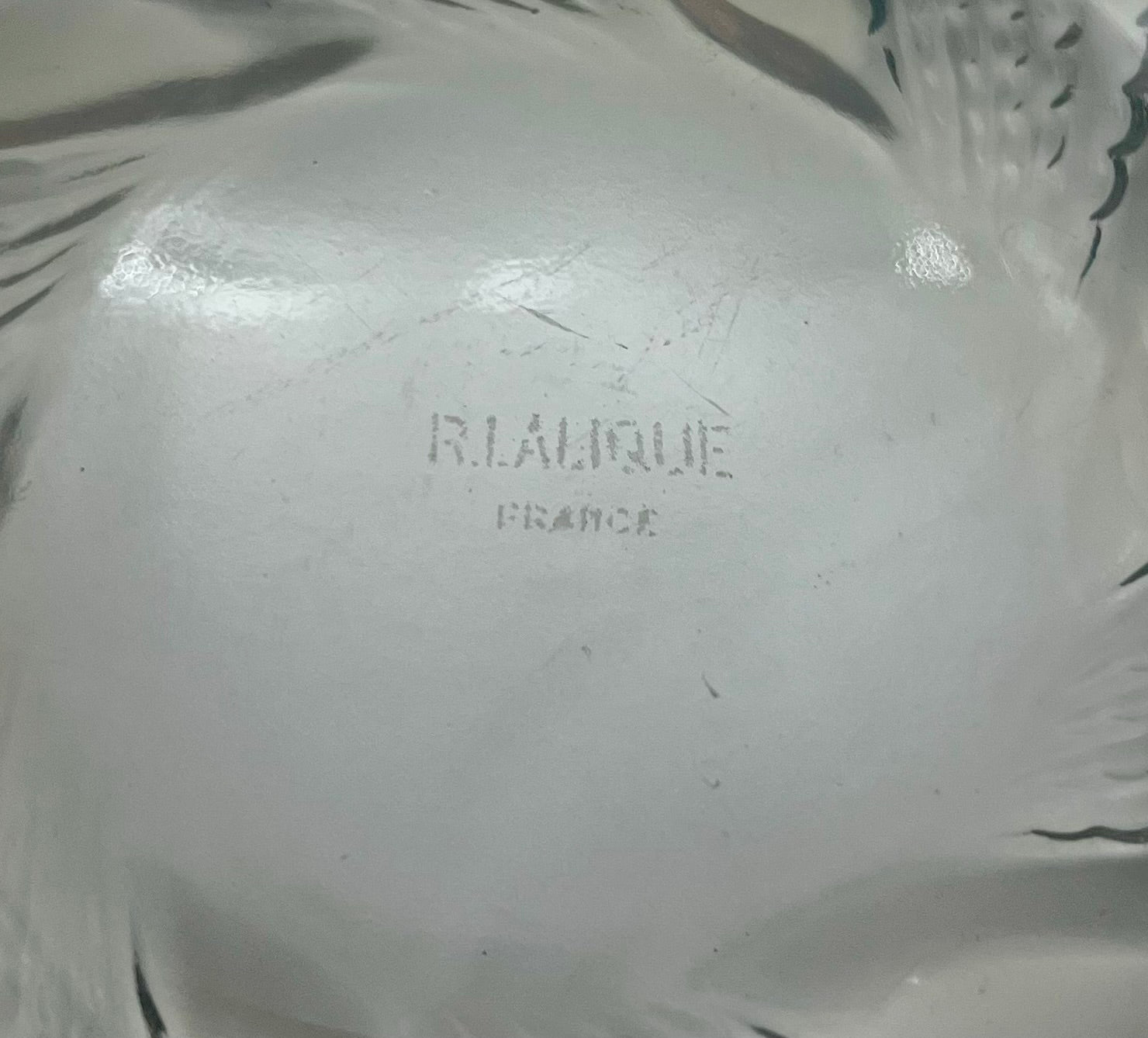 R. LALIQUE FRANCE “SPIRALES” ART DECO 10.5″ CRYSTAL BOWL – RENÉ LALIQUE DESIGN C. 1935