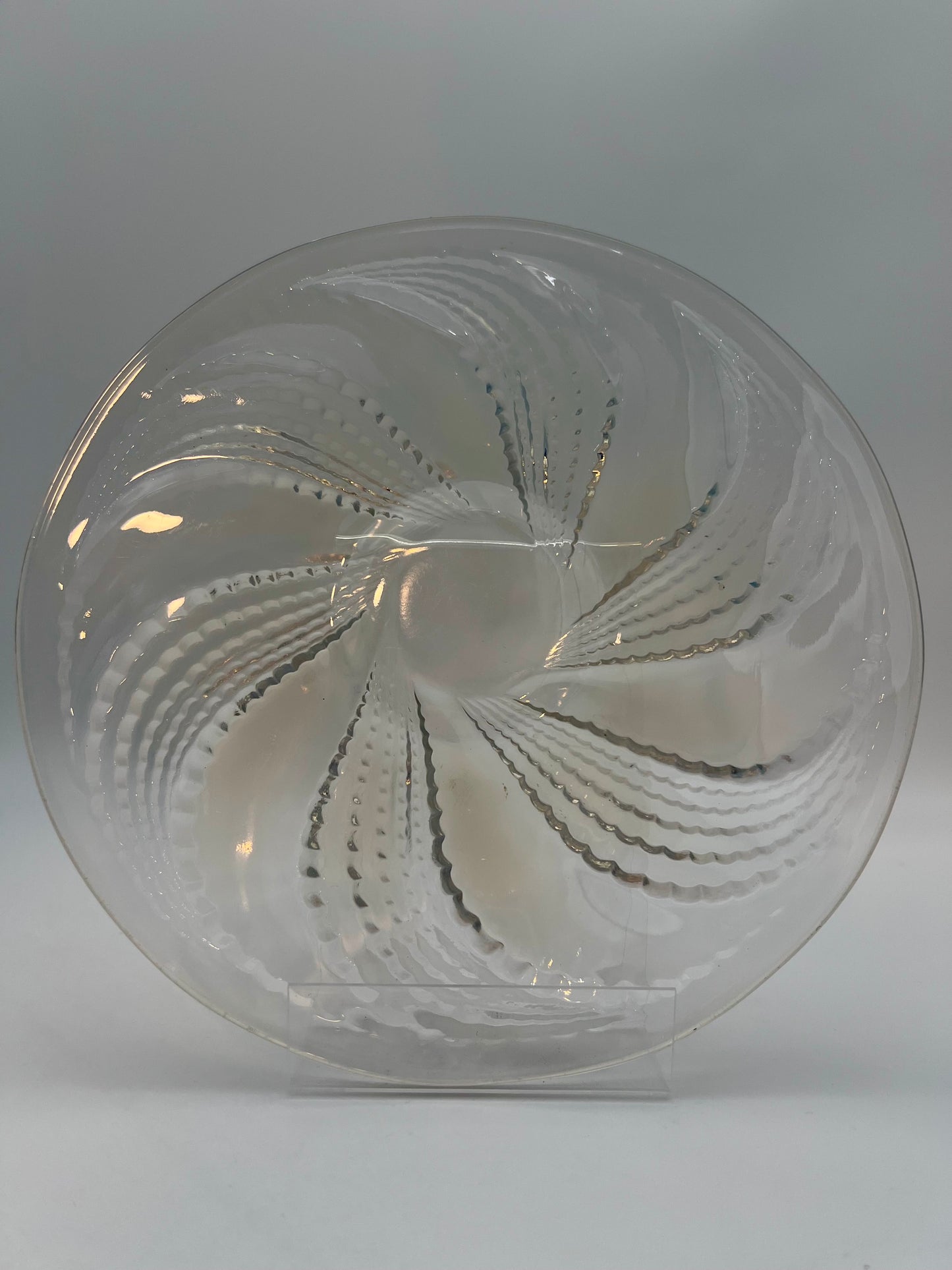 ANTIQUE SIGNED R.LALIQUE "BUBBLES" SERVING PLATE, CIRCA 1935