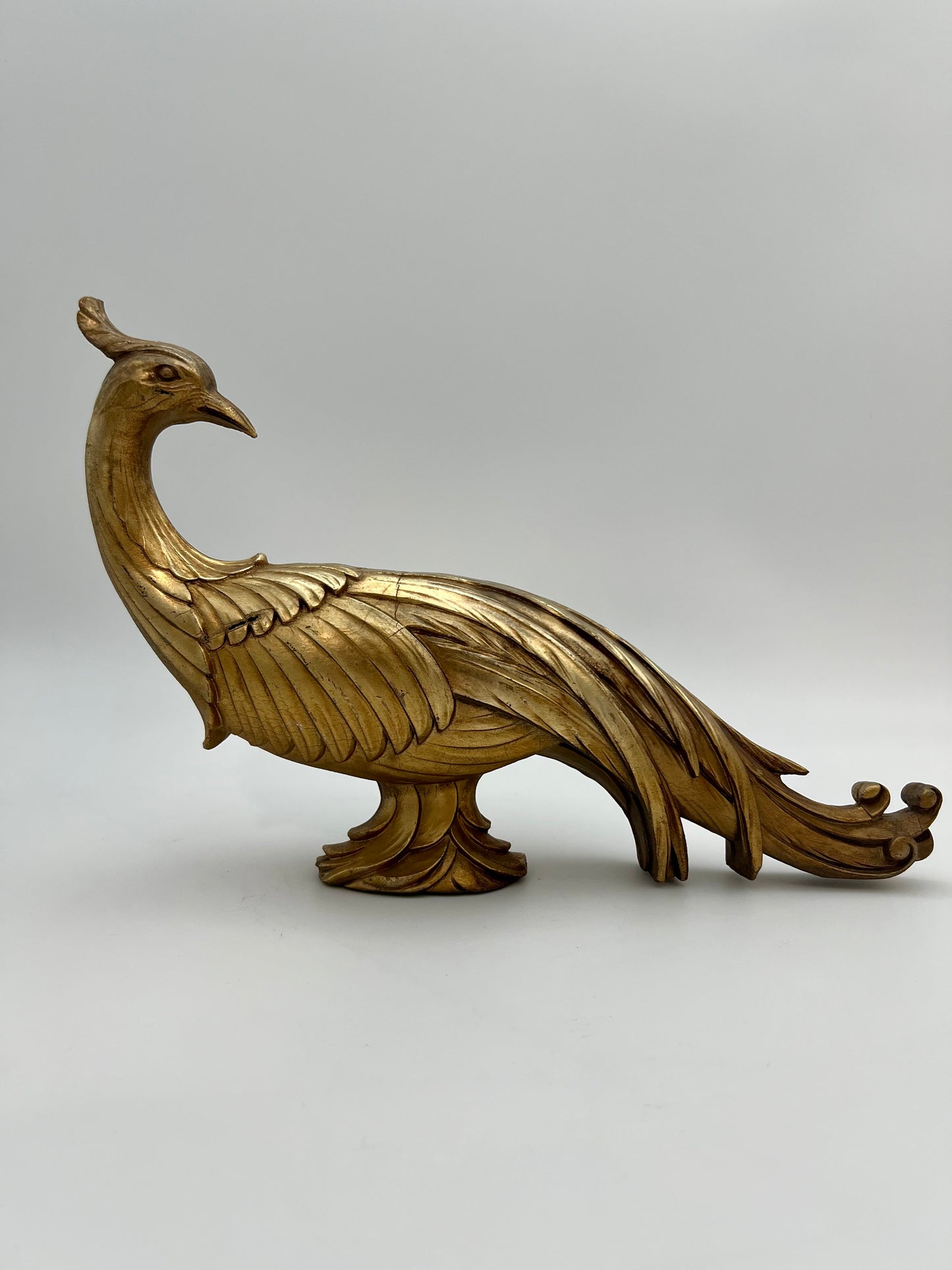 VINTAGE SYROCO GOLD PHEASANT STATUE