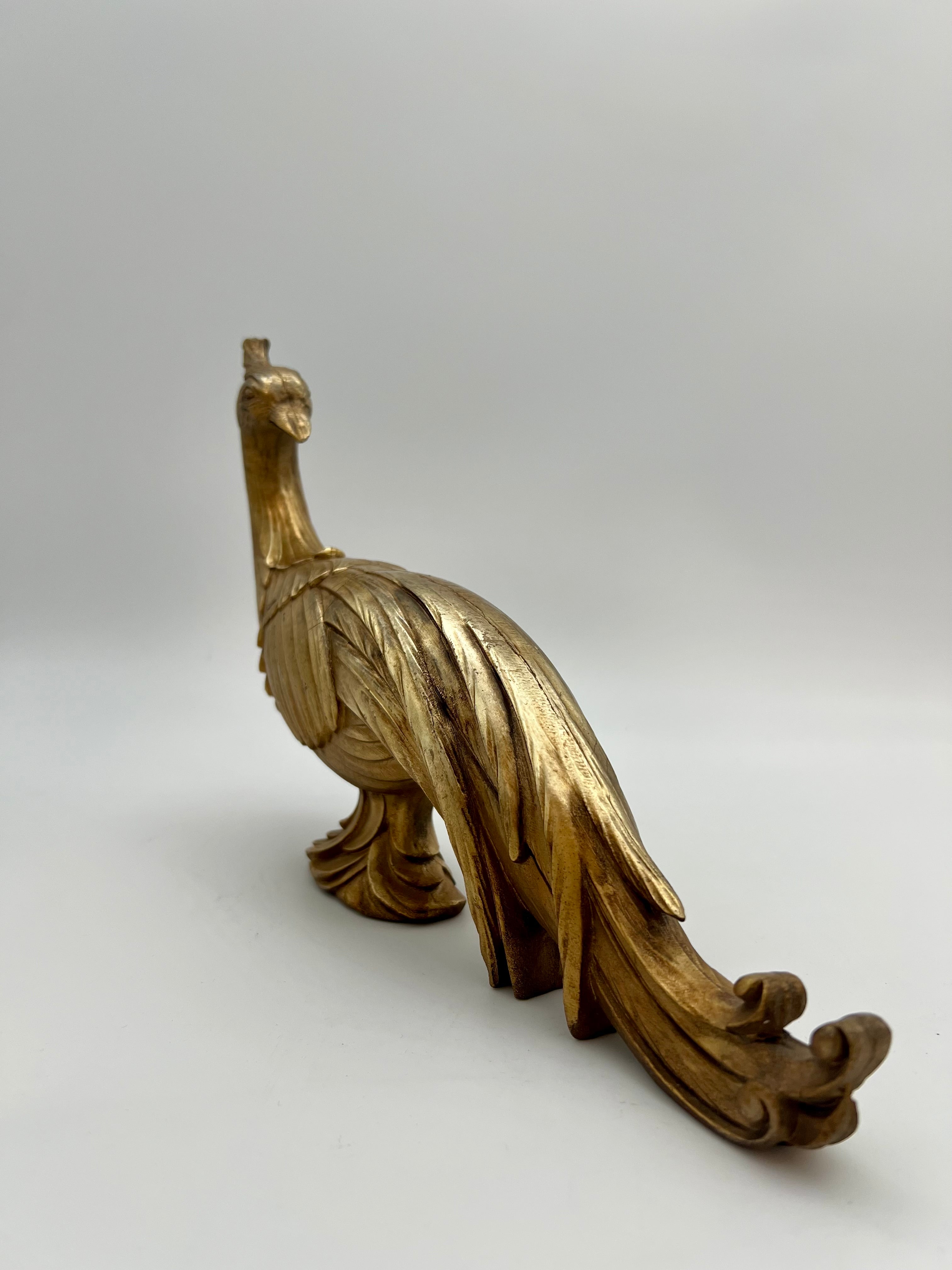 VINTAGE SYROCO GOLD PHEASANT STATUE