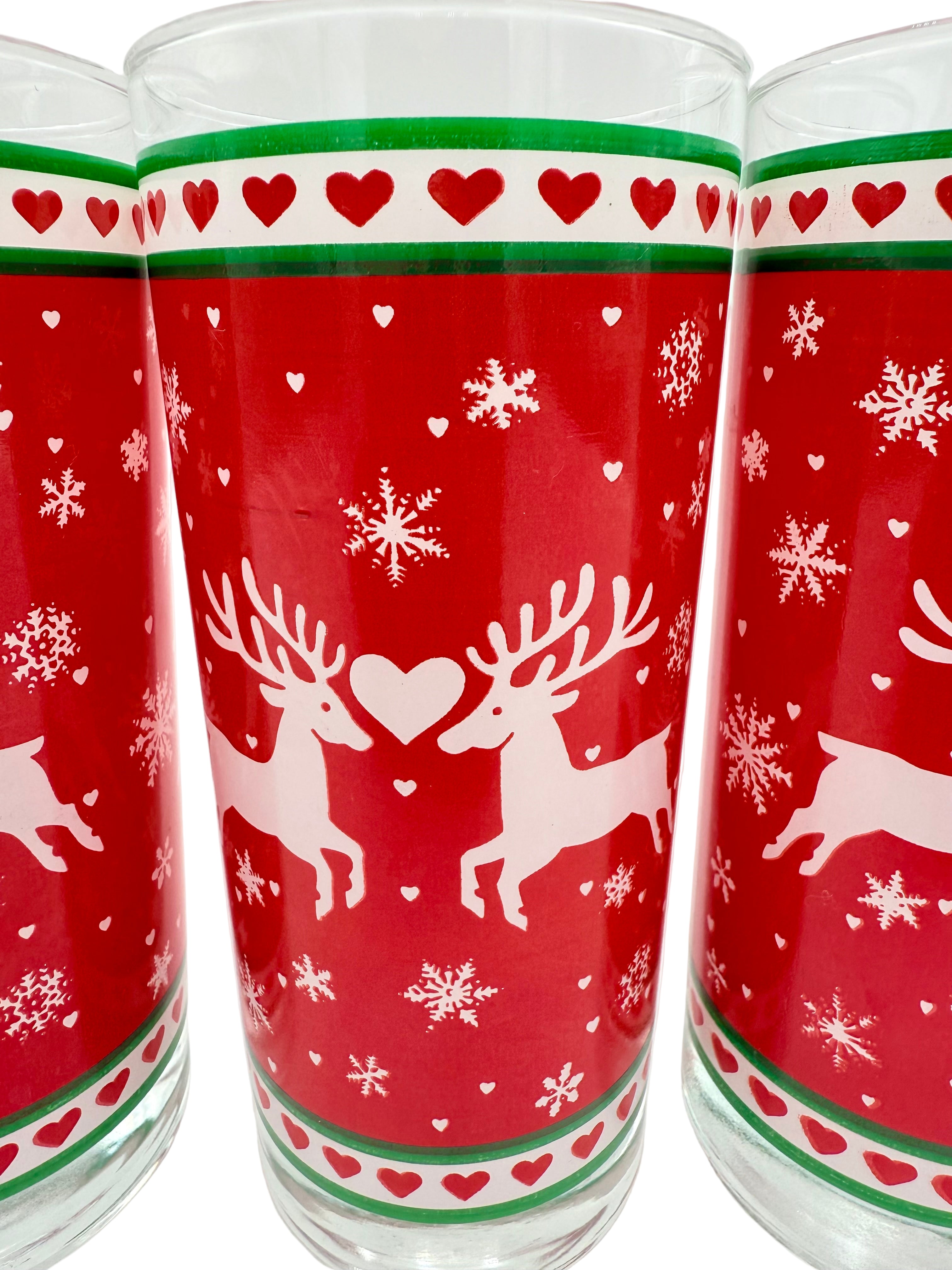 VINTAGE CHRISTMAS TUMBLERS, SET OF 4