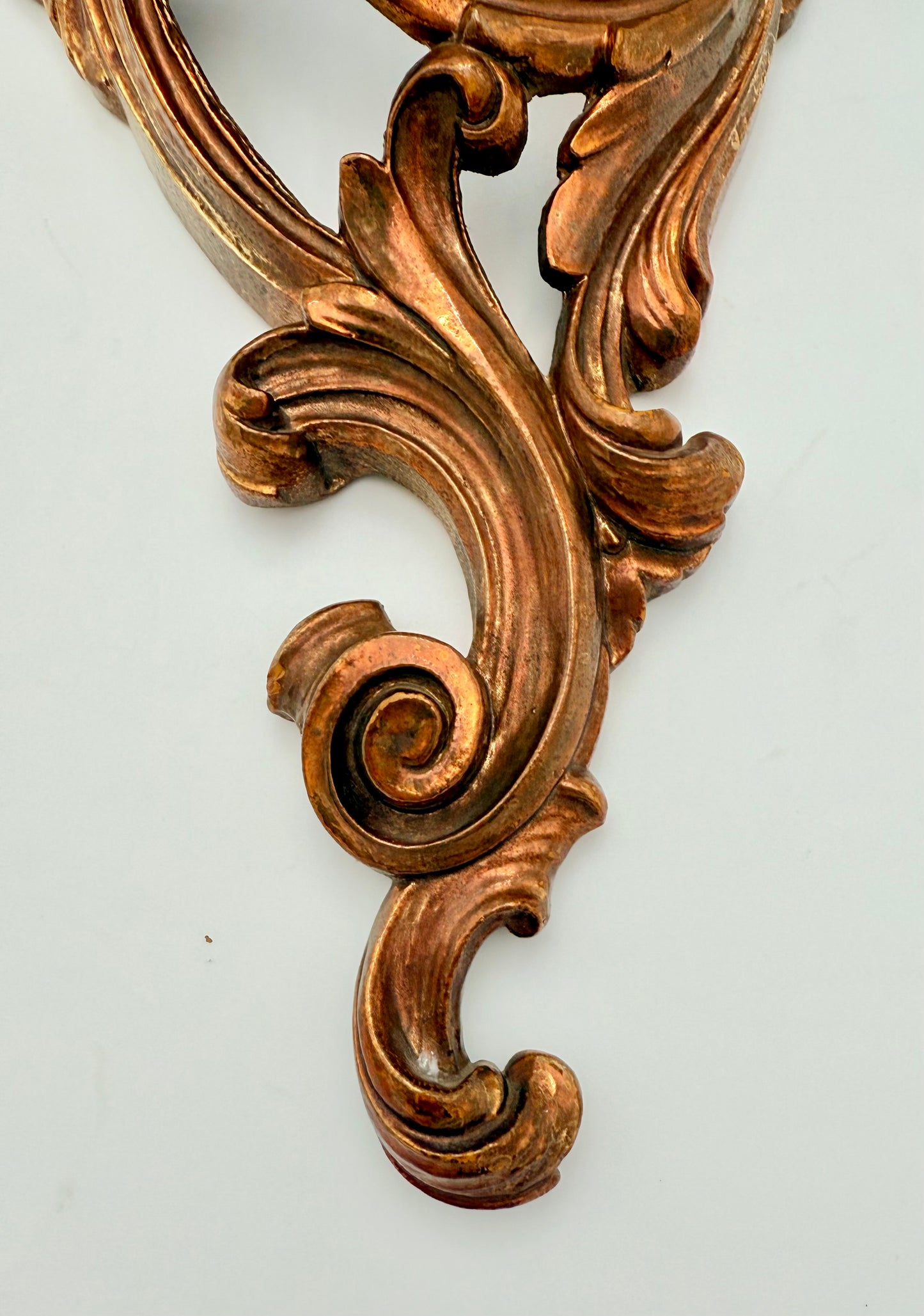 1970s SYROCO COPPER WOOD WALL SHELF