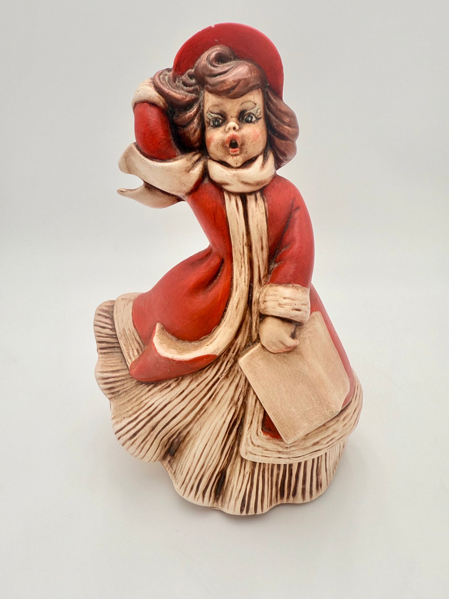 VINTAGE ATLANIC MOLD CHRISTMAS CAROLER GIRLS, 1971