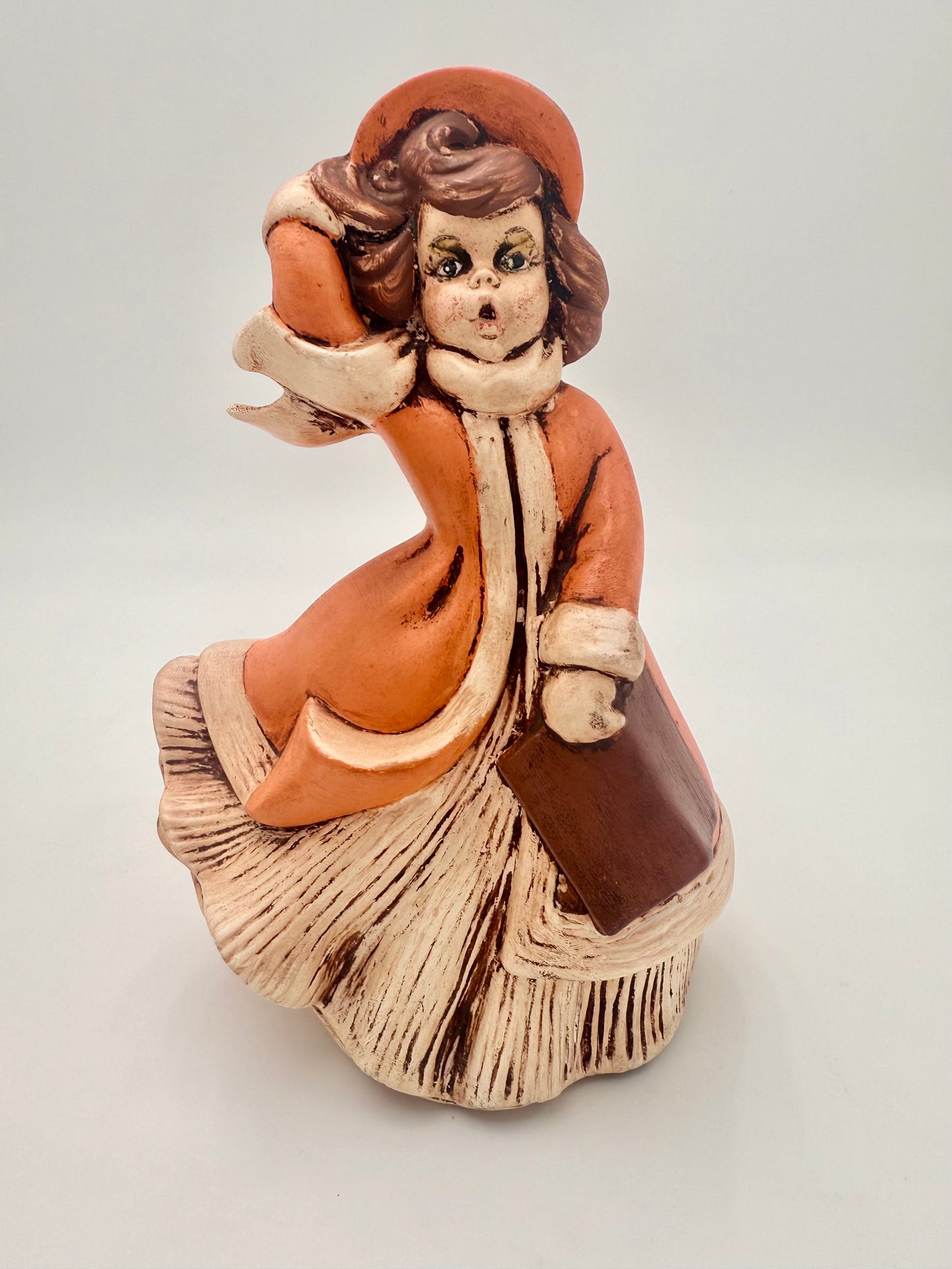 VINTAGE ATLANIC MOLD CHRISTMAS CAROLER GIRLS, 1971